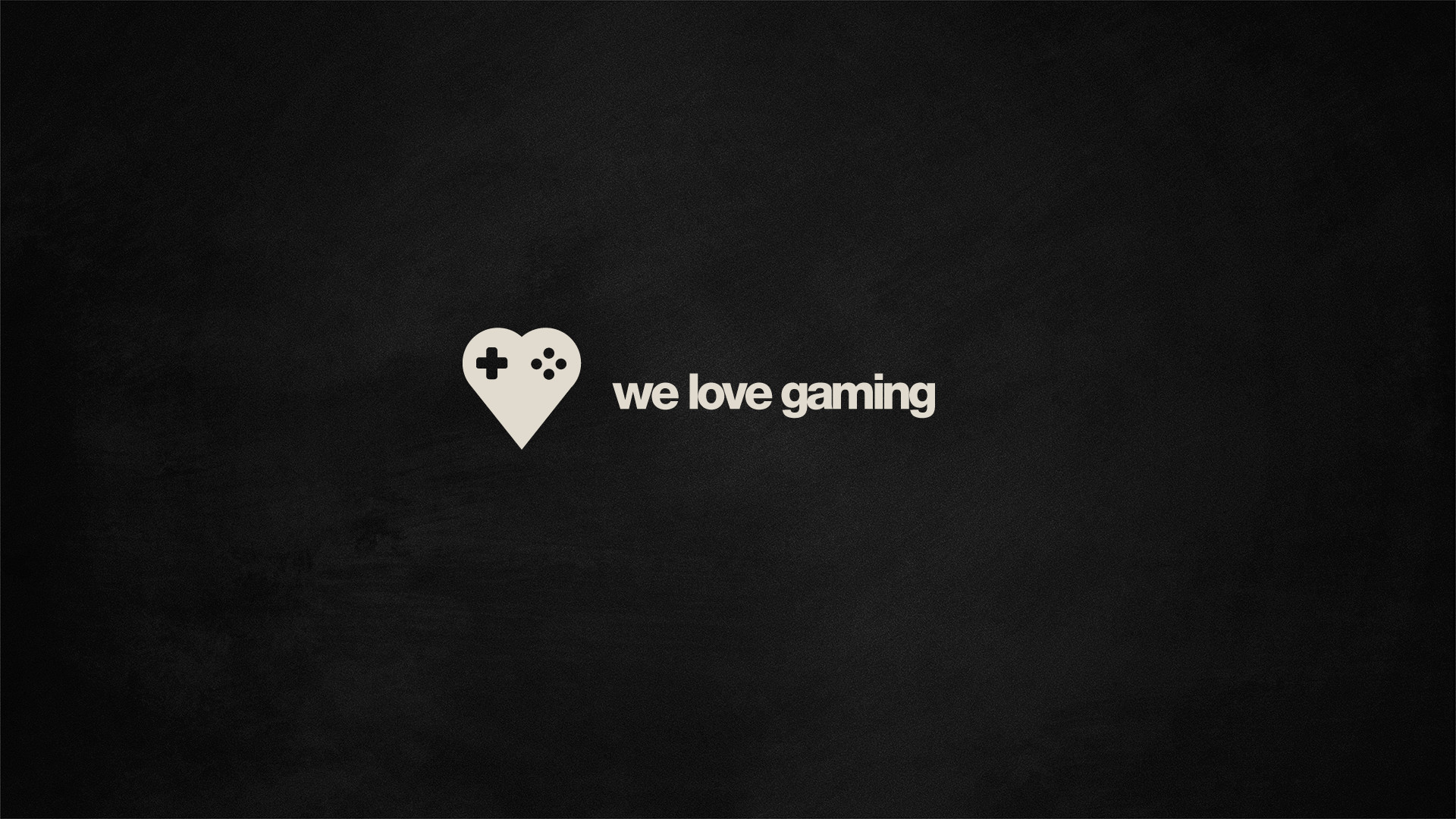 We love gaming, Controller a cuore, Sfondo nero, Minimalismo, Full HD, wallpaper desktop