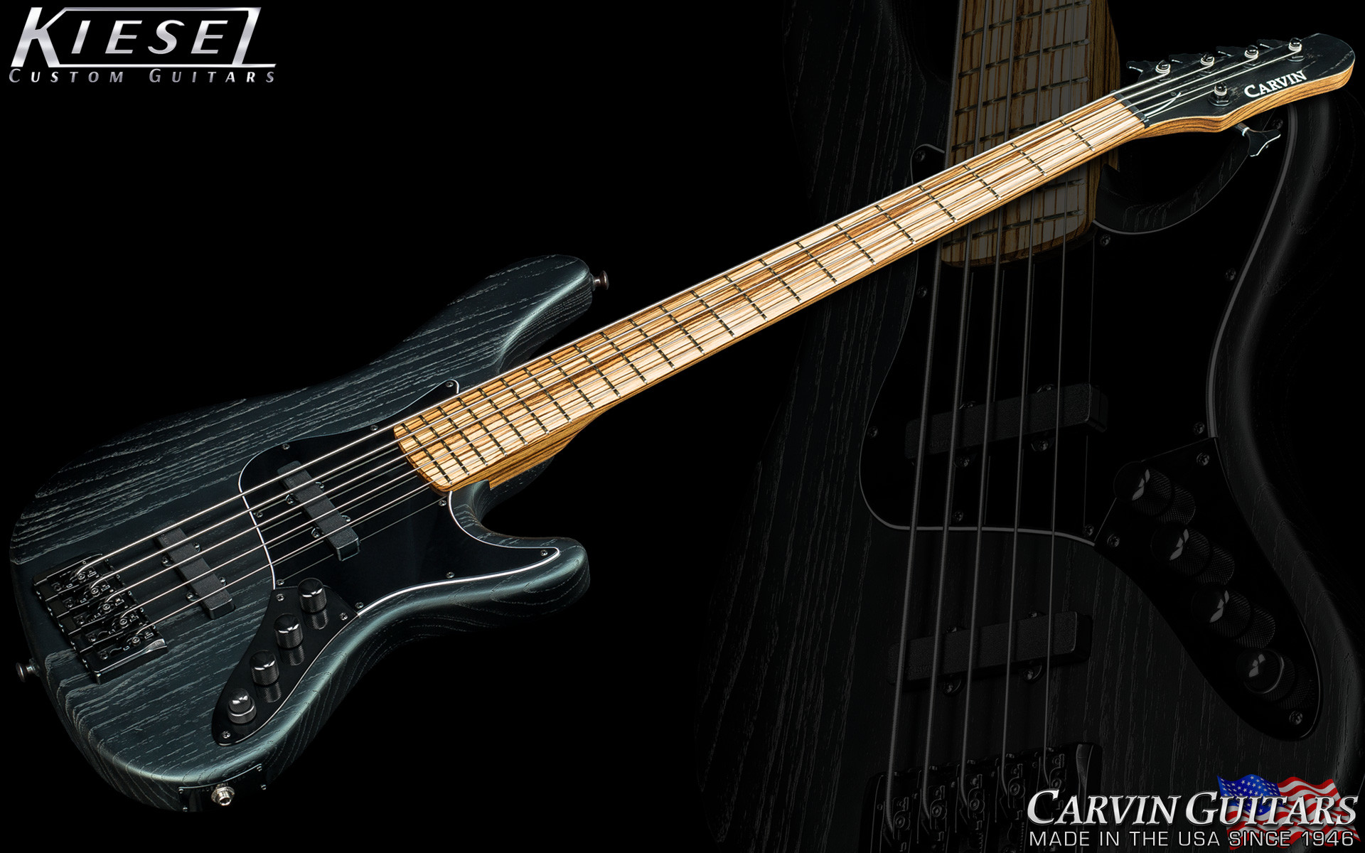 Carvin, Basso elettrico, Sfondo nero, Full HD, wallpaper per computer