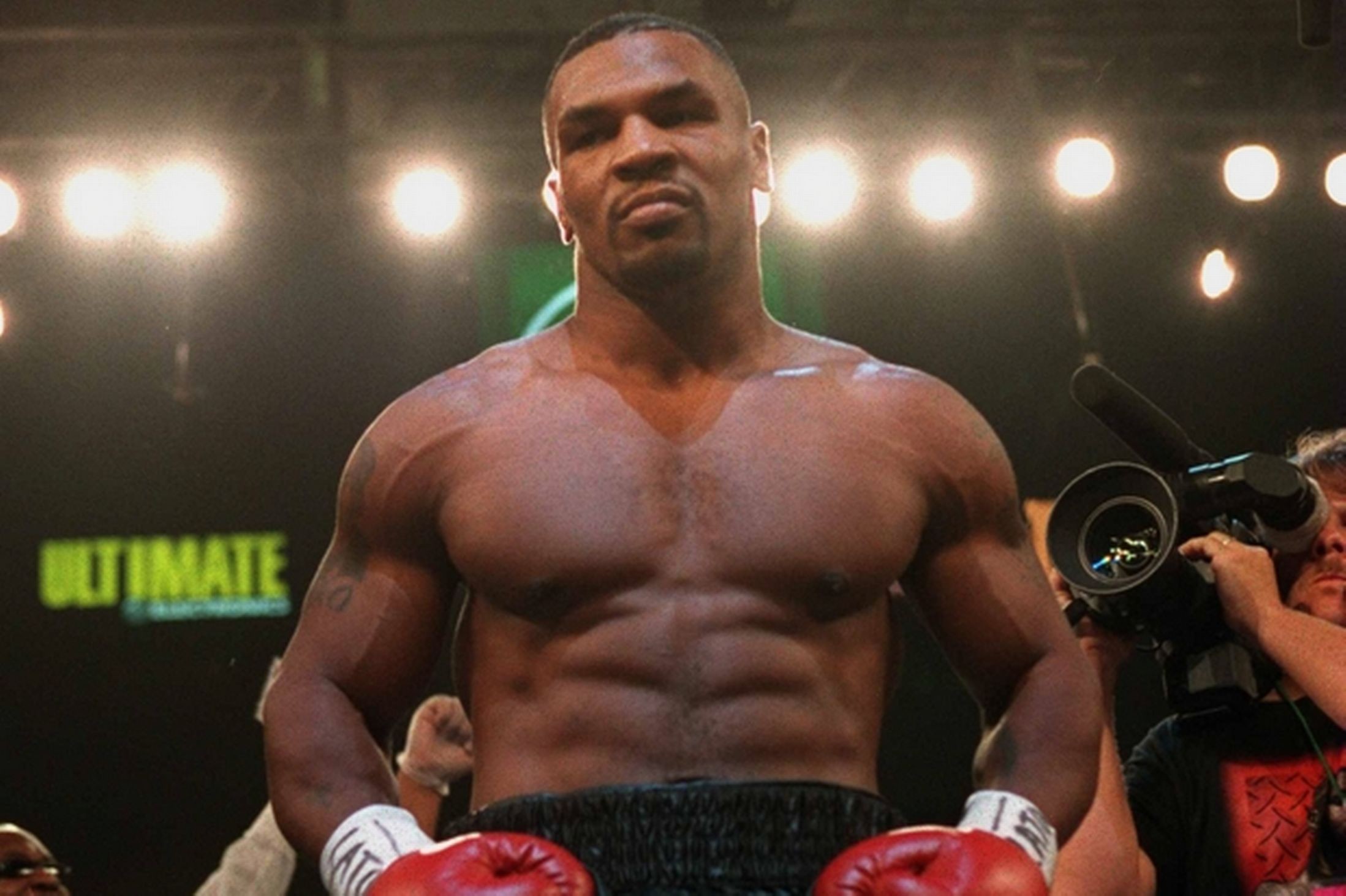 Mike Tyson, Pugile, Ring, Luci, Muscoli, Full HD, sfondo per portatile