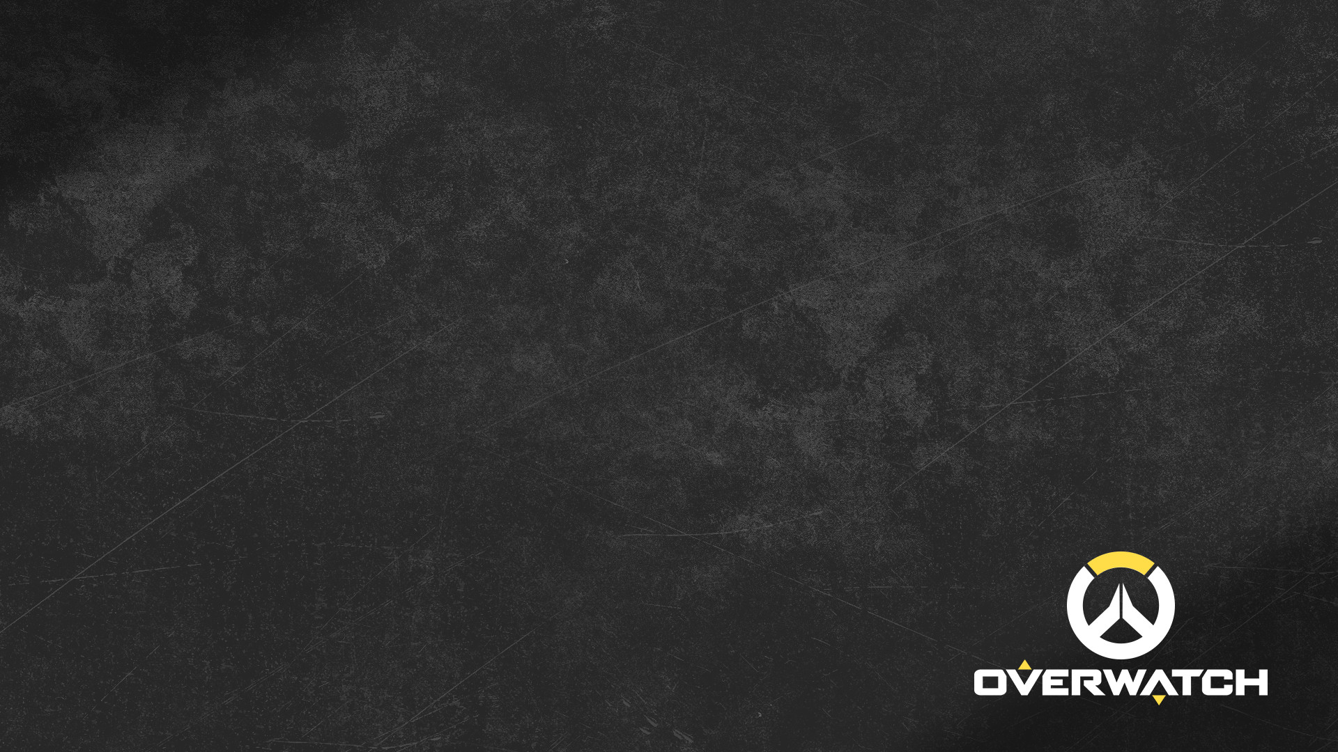 Overwatch, Logo, Sfondo grigio scuro, Minimalismo, 16:9 Full HD, wallpaper widescreen