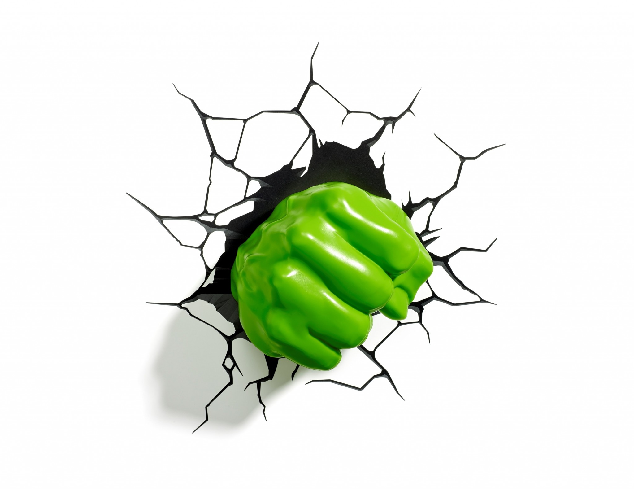 Pugno di Hulk, Hulk, Muro rotto, Sfondo bianco, Full HD, wallpaper per computer