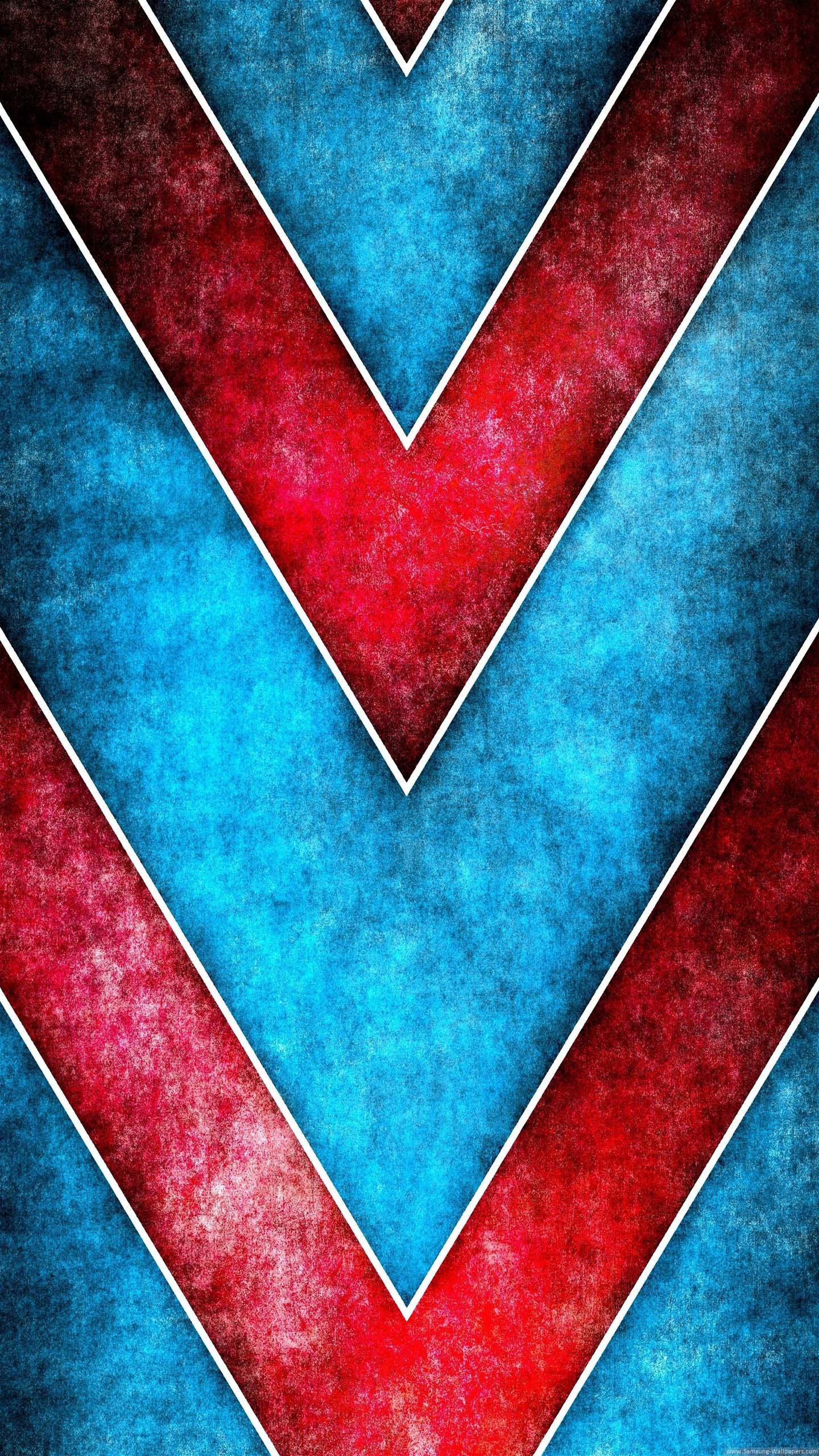 Chevron, Rosso e blu, Texture grunge, wallpaper Samsung S25