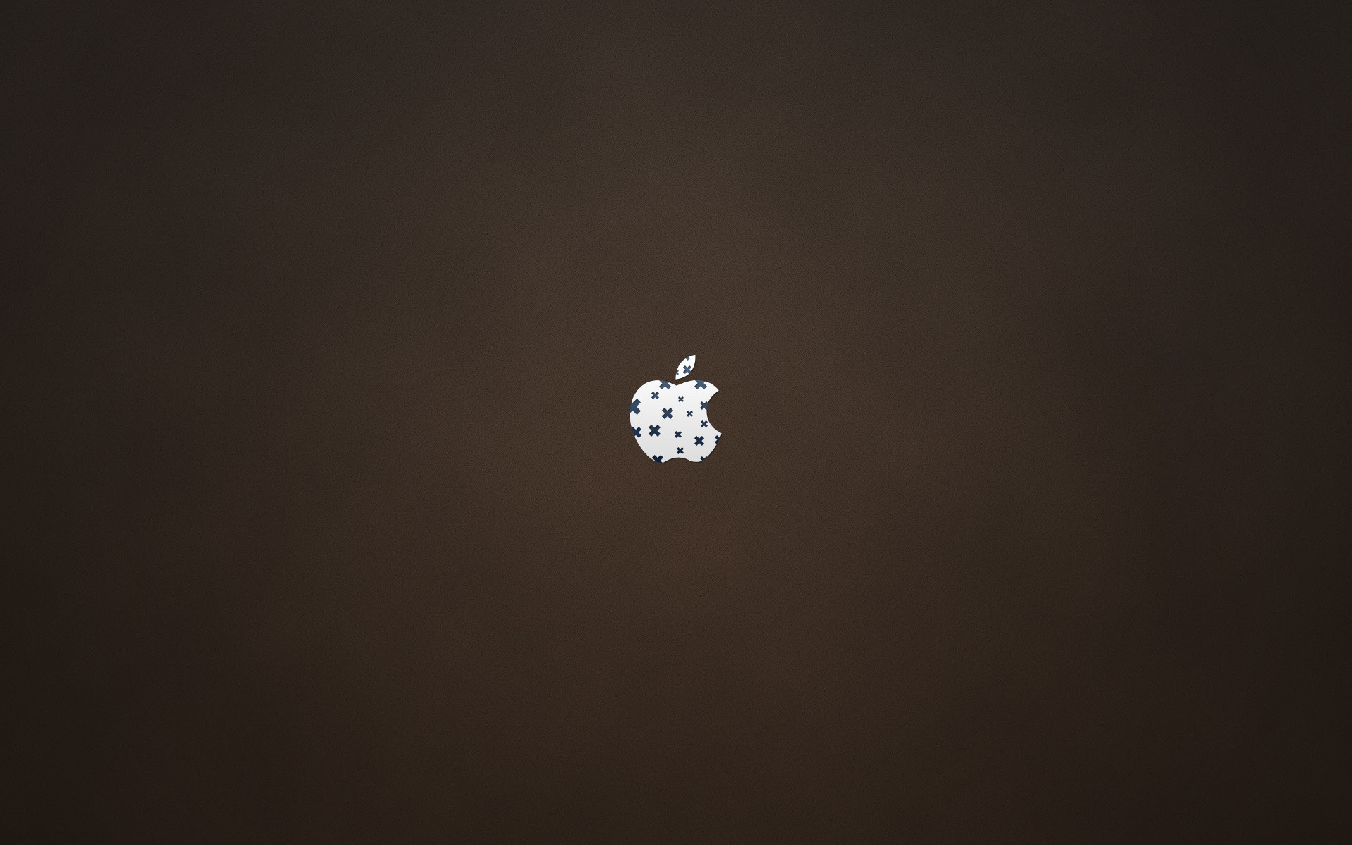 Logo Apple, Sfondo marrone, Minimalista, Full HD, wallpaper Mac