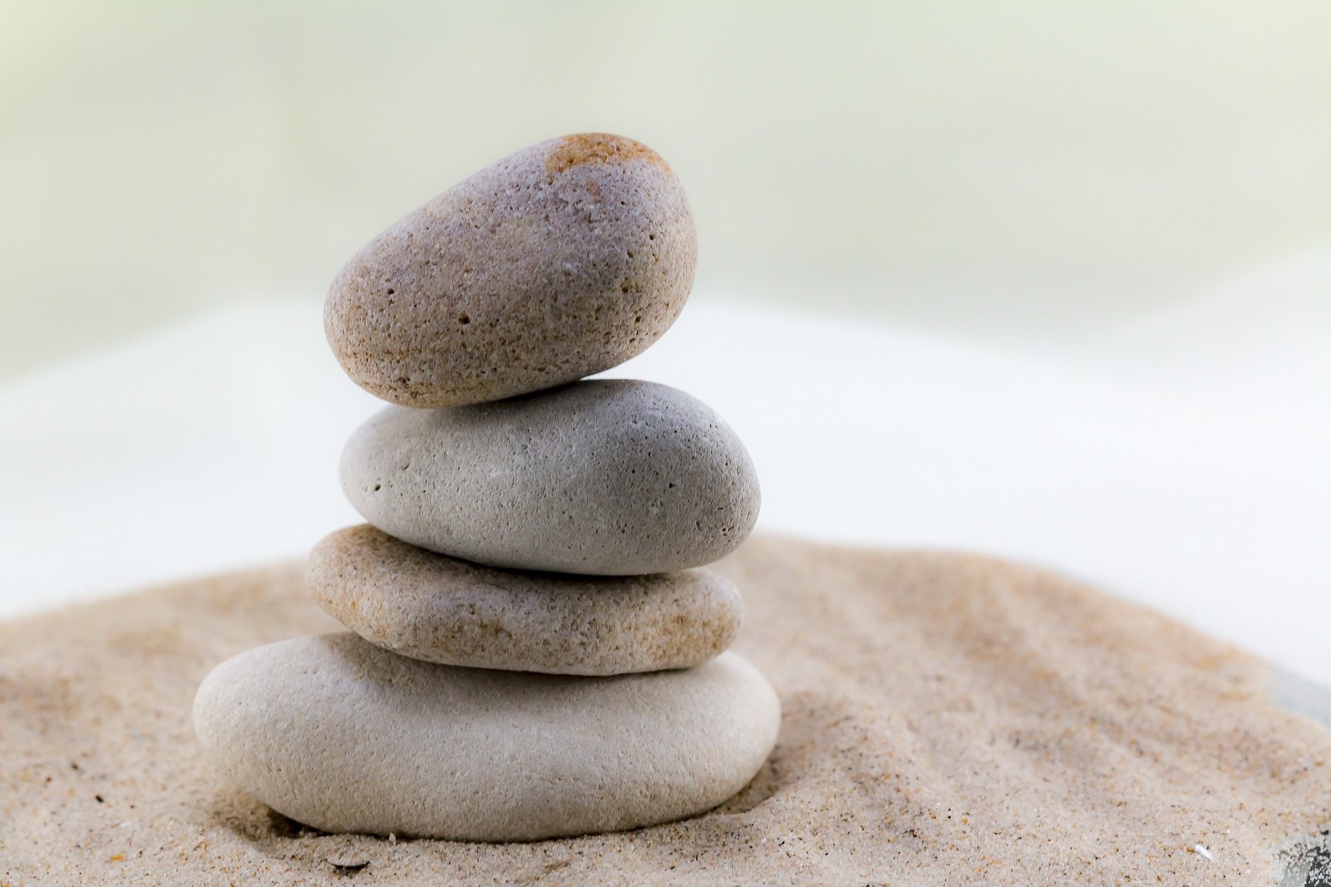 Pietre zen, Equilibrio, Sabbia, Minimalista, Full HD, wallpaper desktop