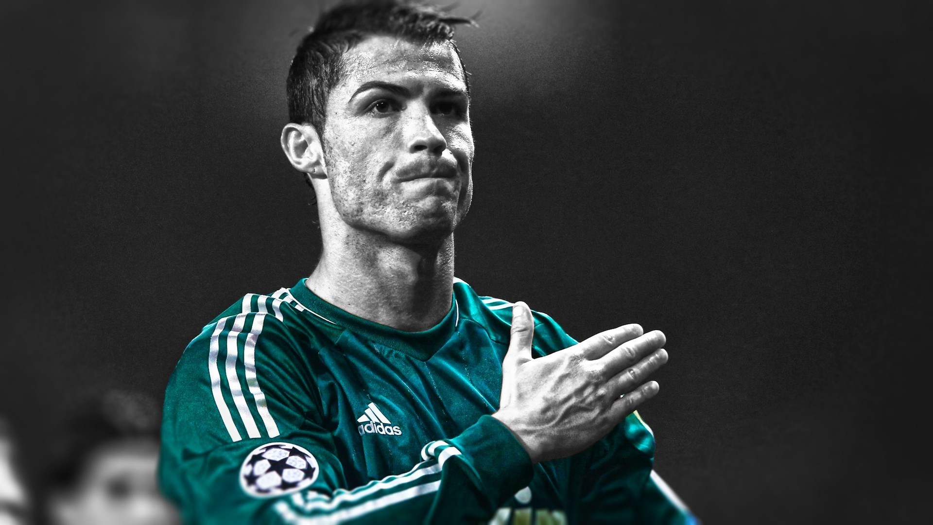 Cristiano Ronaldo, Real Madrid, Maglia verde, Champions League, 1920x1080, immagine di sfondo