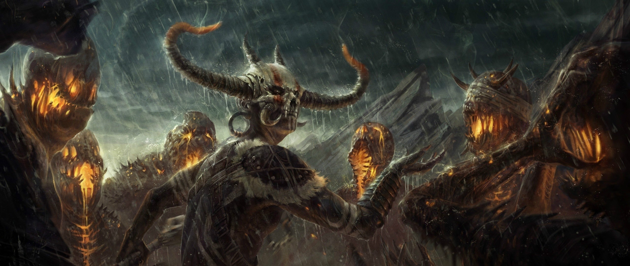 Diablo III, Demoni, Battaglia, Fuoco, 21:9 1080p, sfondo per monitor ultrawide