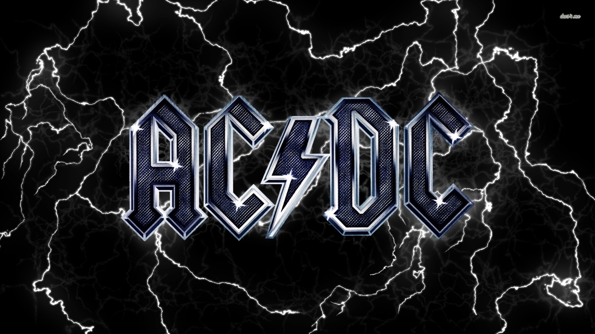 Logo AC/DC, AC/DC, Fulmini, Sfondo nero, Full HD, wallpaper per portatile