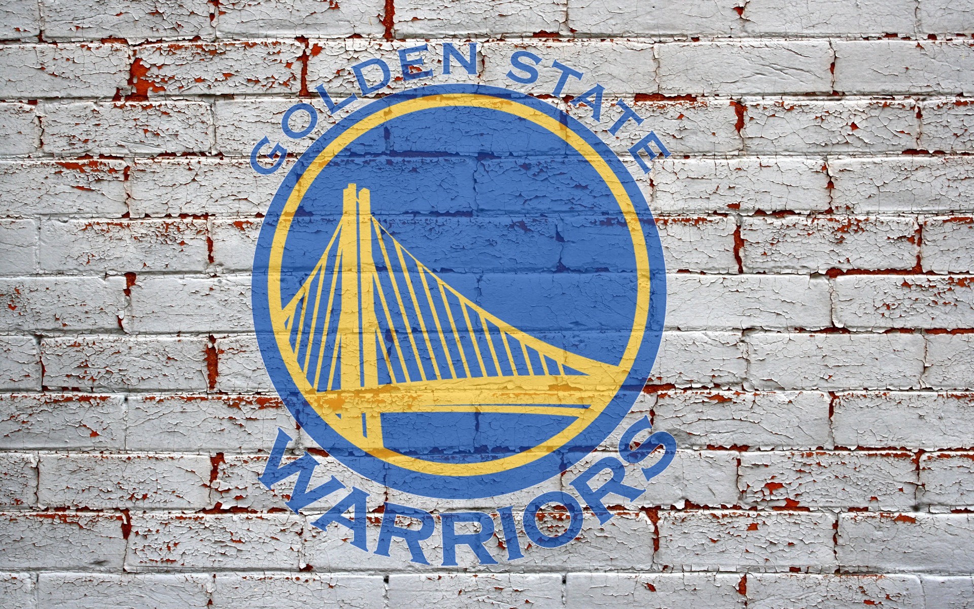 Golden State Warriors, NBA, Logo, Muro di mattoni, 1920x1200, immagine di sfondo