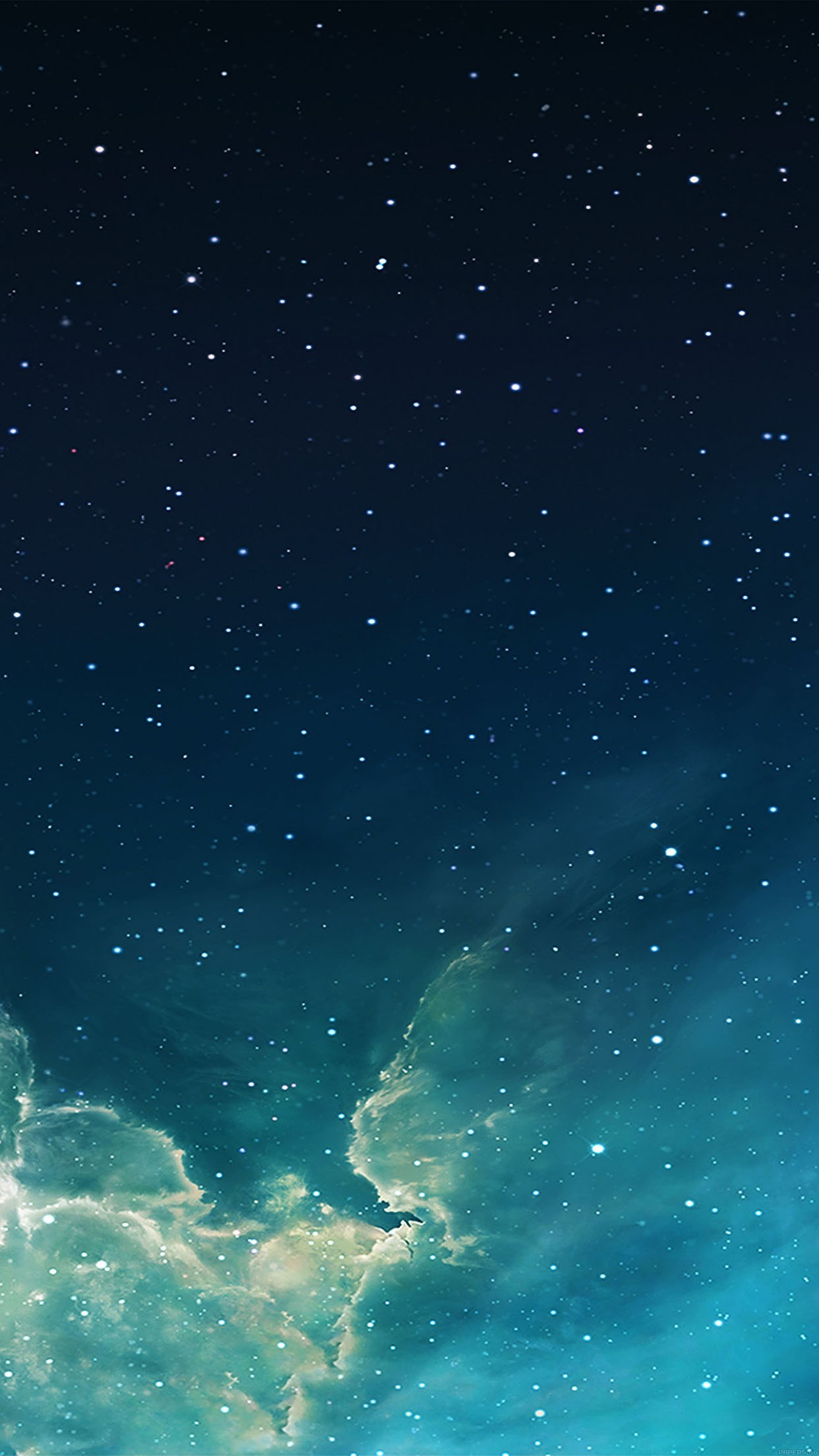 Nebulosa, Stelle, Verde acqua, Spazio, Full HD, sfondo verticale per cellulare