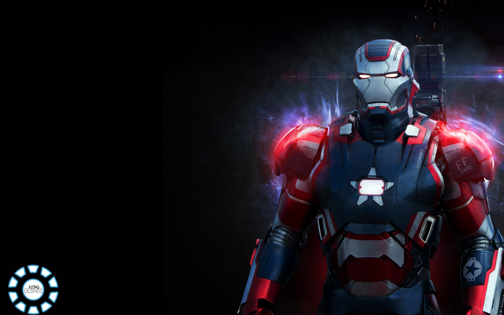 Iron Patriot, Iron Man 3, Marvel, Sfondo nero, 1920x1200, wallpaper desktop