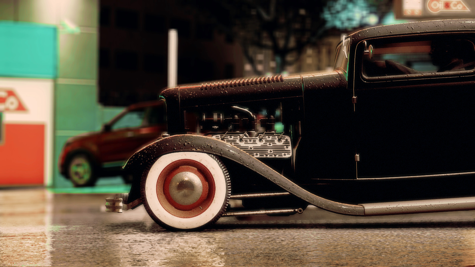 Hot rod, Auto d'epoca, Gomme a fascia bianca, Full HD, sfondo per portatile