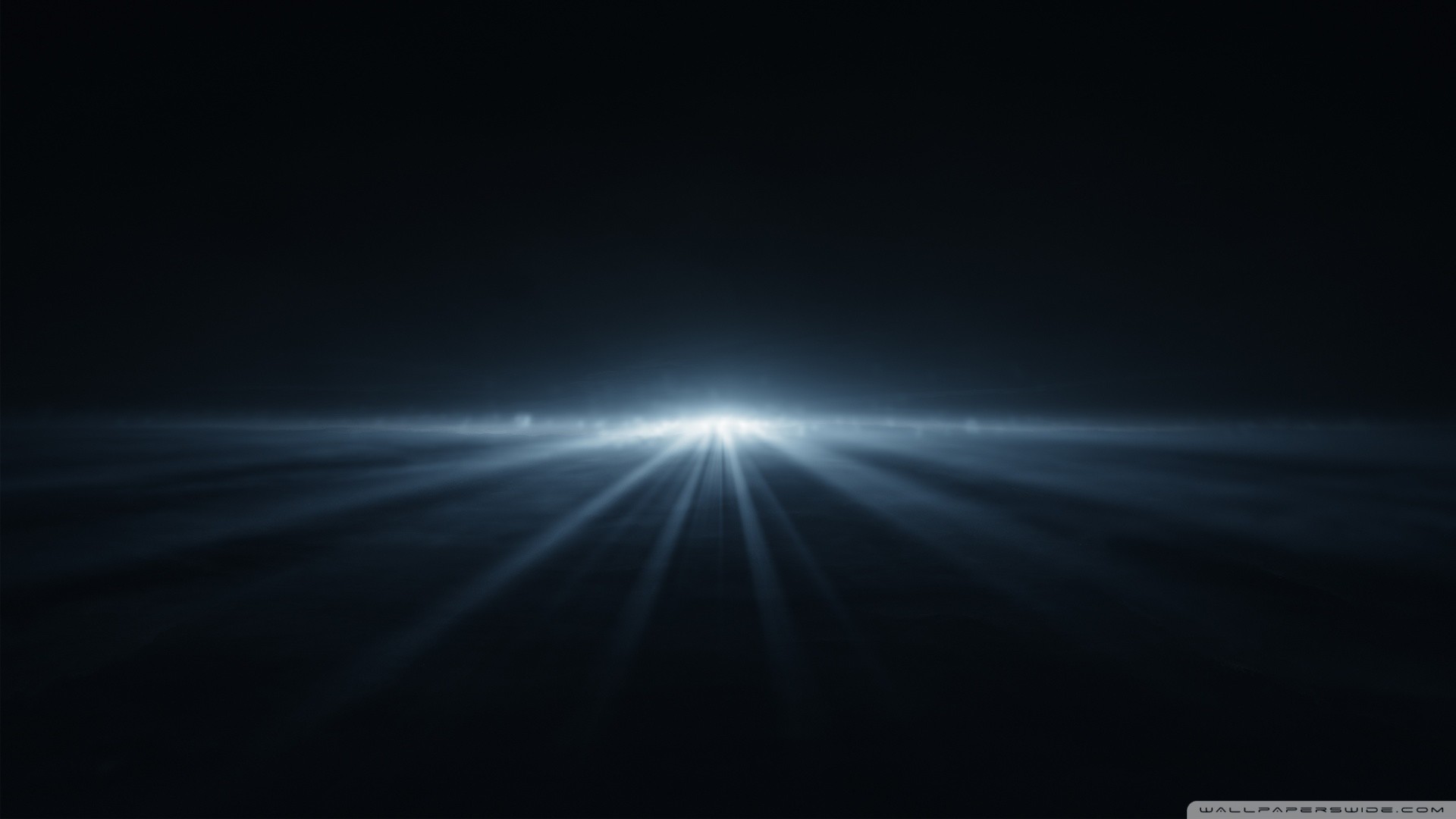 Raggi di luce, Orizzonte, Nero, Full HD, sfondo per PC e portatile