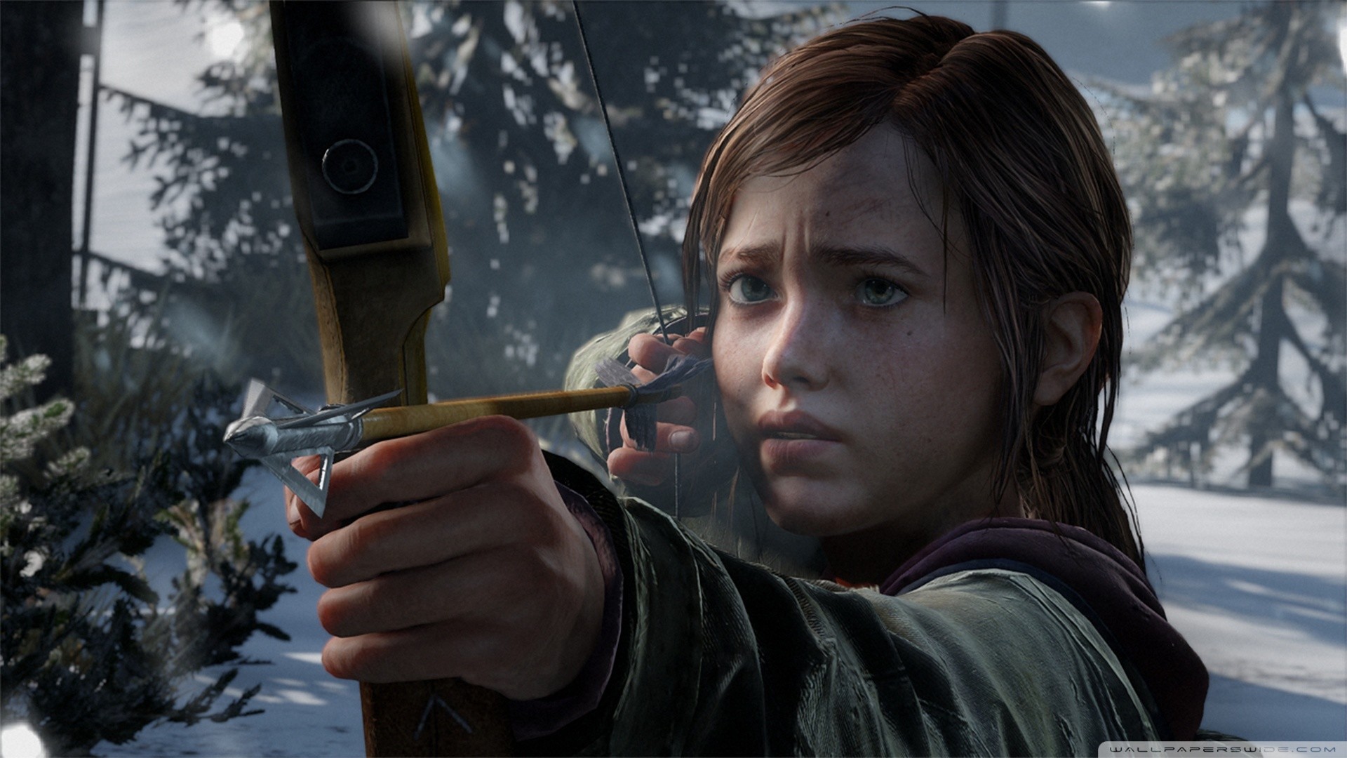 The Last of Us, Ellie, Arco, Inverno, Full HD 1080p, sfondo desktop