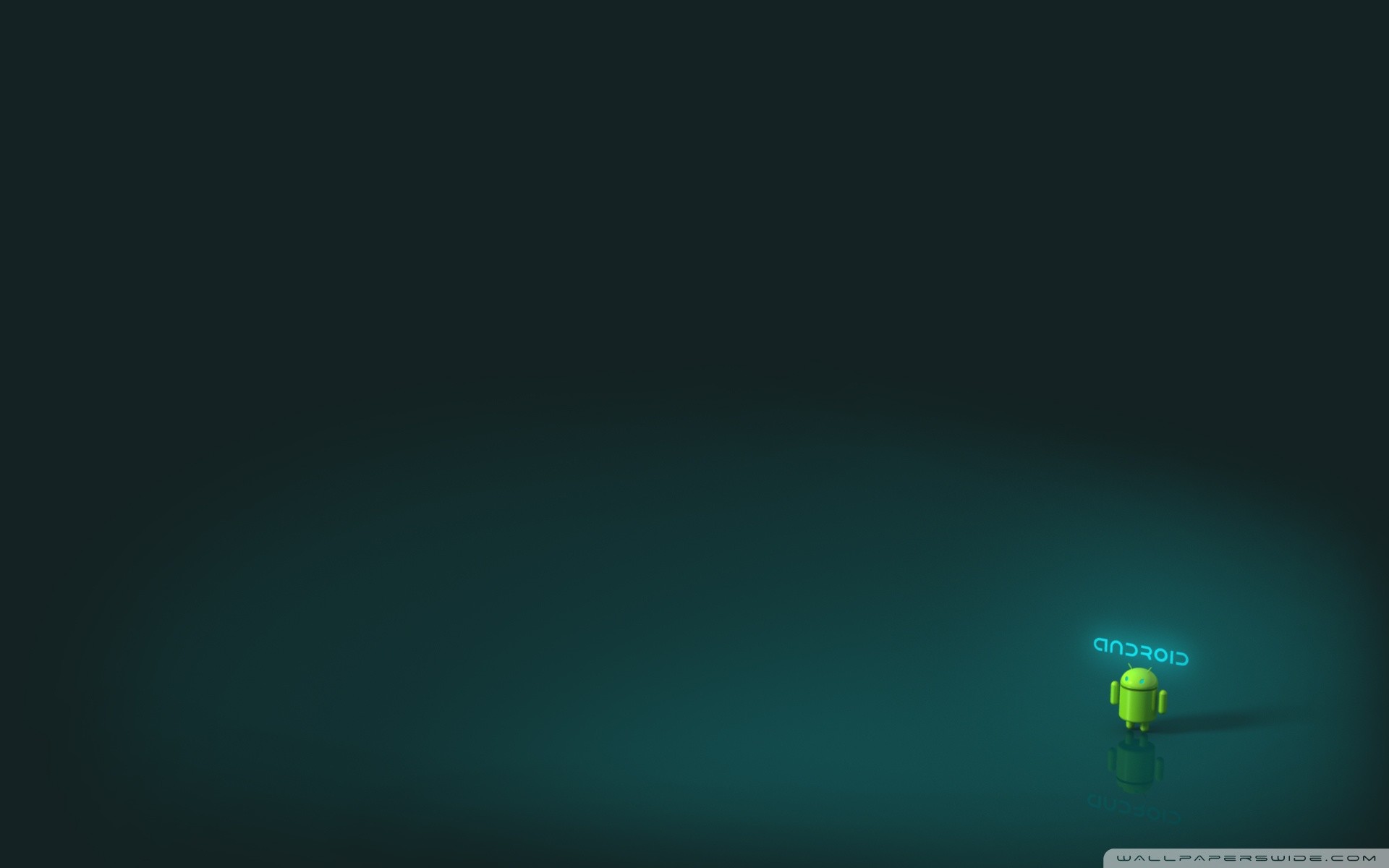 Android, Bugdroid, Sfondo verde scuro, Minimalista, 1920x1200, wallpaper desktop