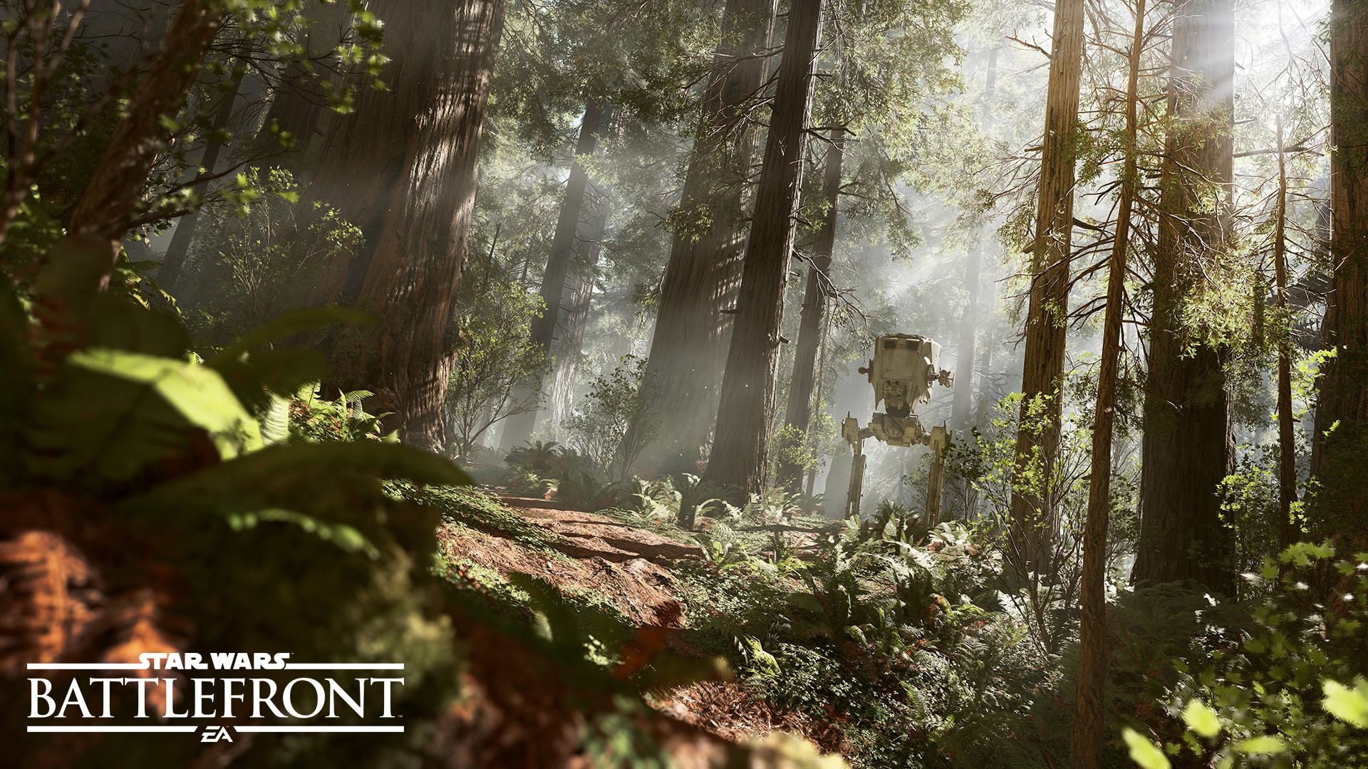 Star Wars Battlefront, Endor, AT-ST, Foresta, Full HD, sfondo desktop