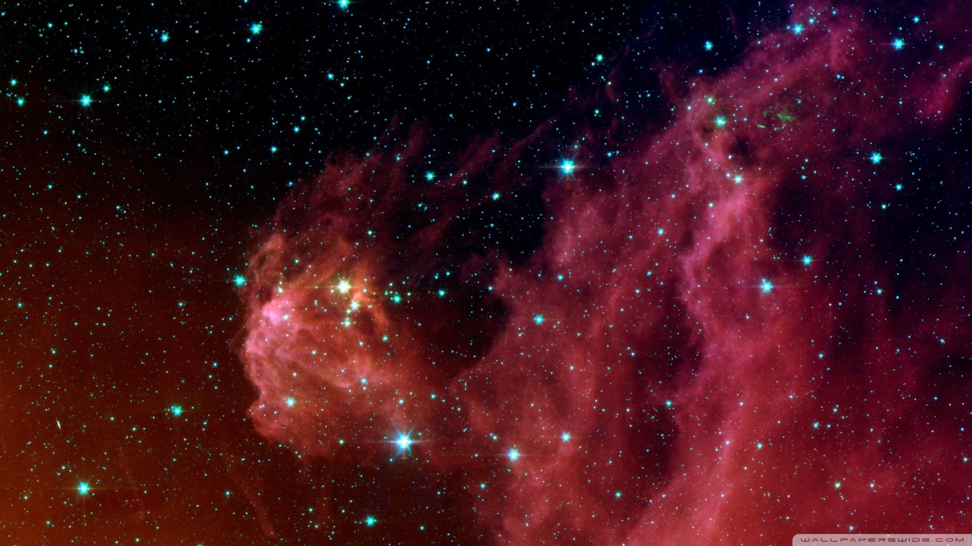 Nebulosa, Spazio, Rosso, Stelle, Full HD, sfondo per PC