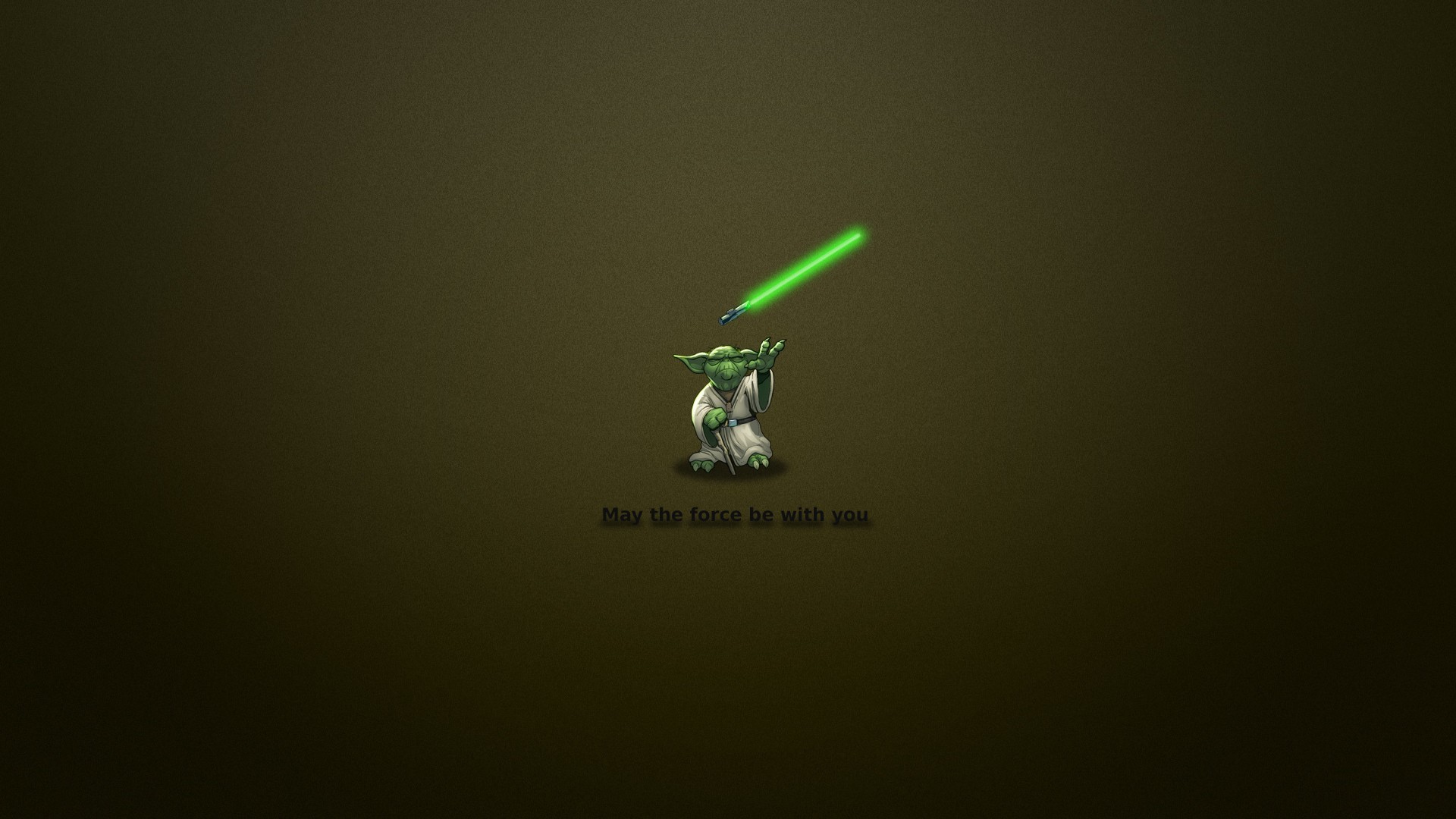 Yoda, Spada laser, Che la Forza sia con te, Minimalismo, 1920x1080, sfondo per PC