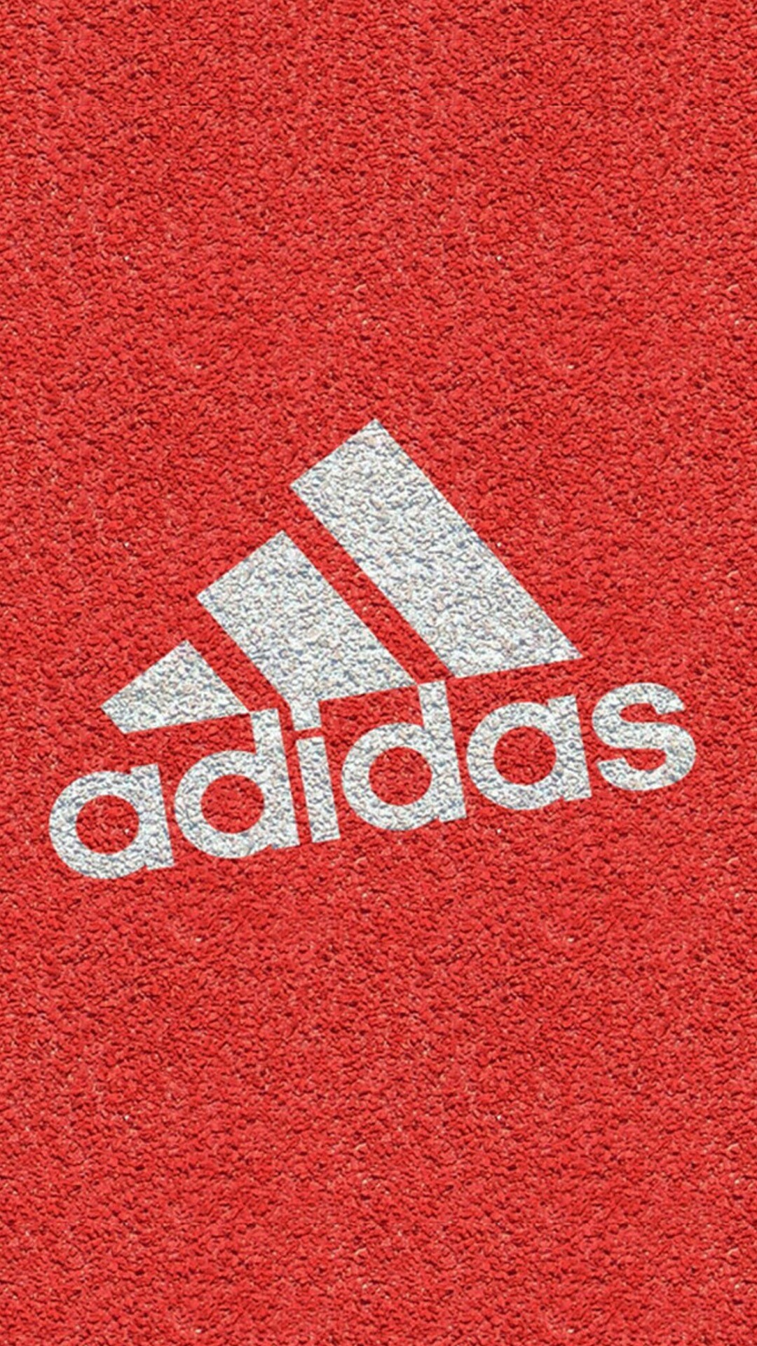 Adidas, Logo, Sfondo rosso, Full HD, schermata di blocco del cellulare