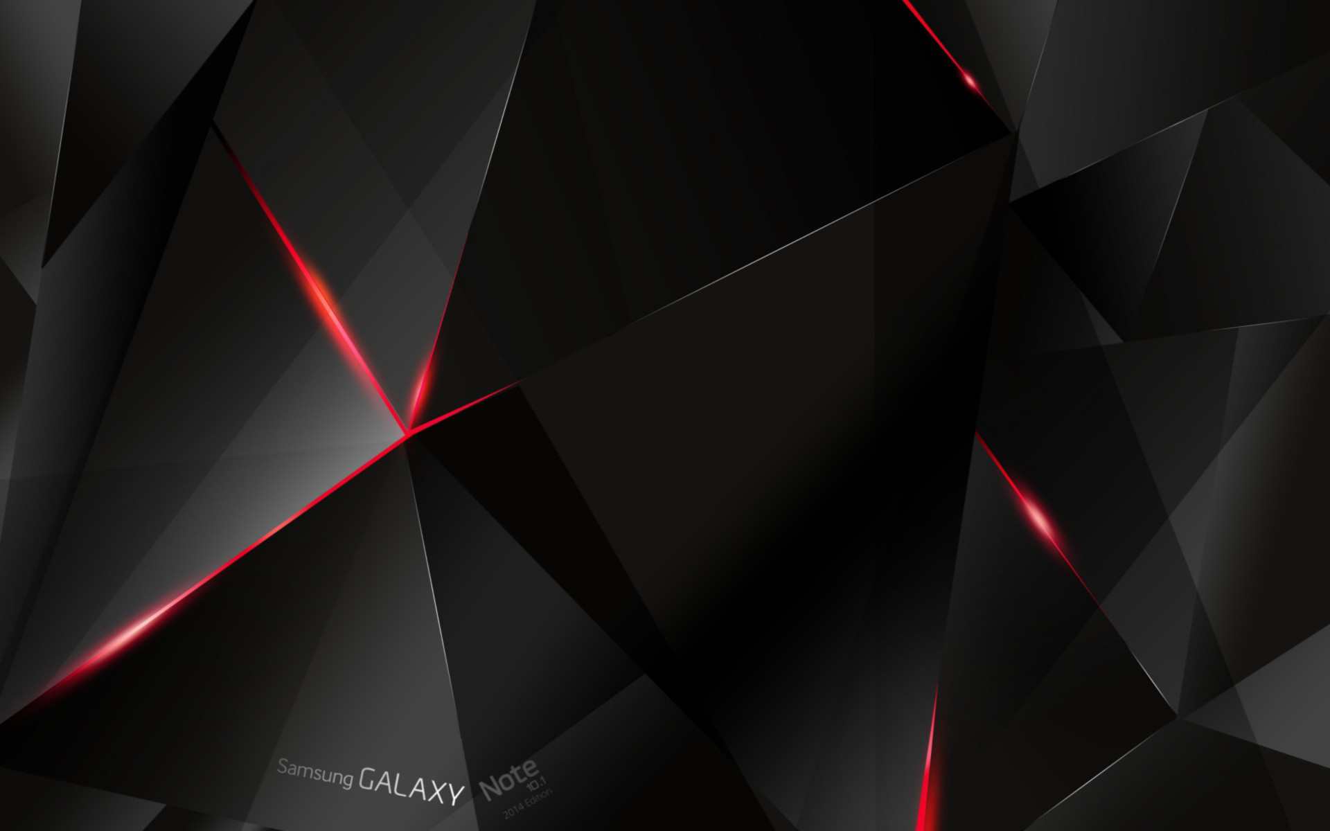 Samsung Galaxy Note, Low poly, Nero, Linee rosse, 1920x1200, sfondo per PC