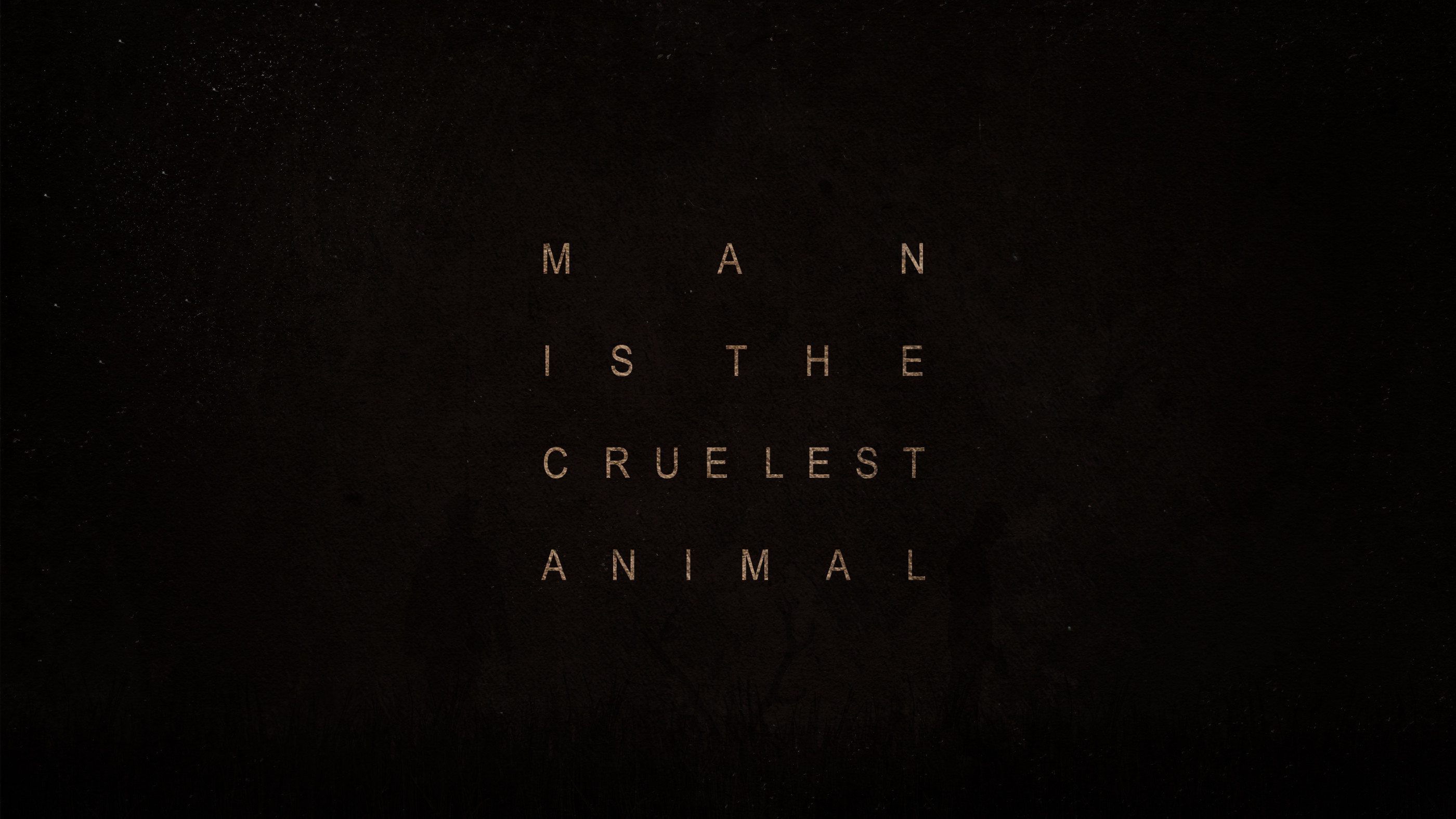 True Detective, Man is the cruelest animal, Citazione, Nero, 2K, sfondo Windows 11