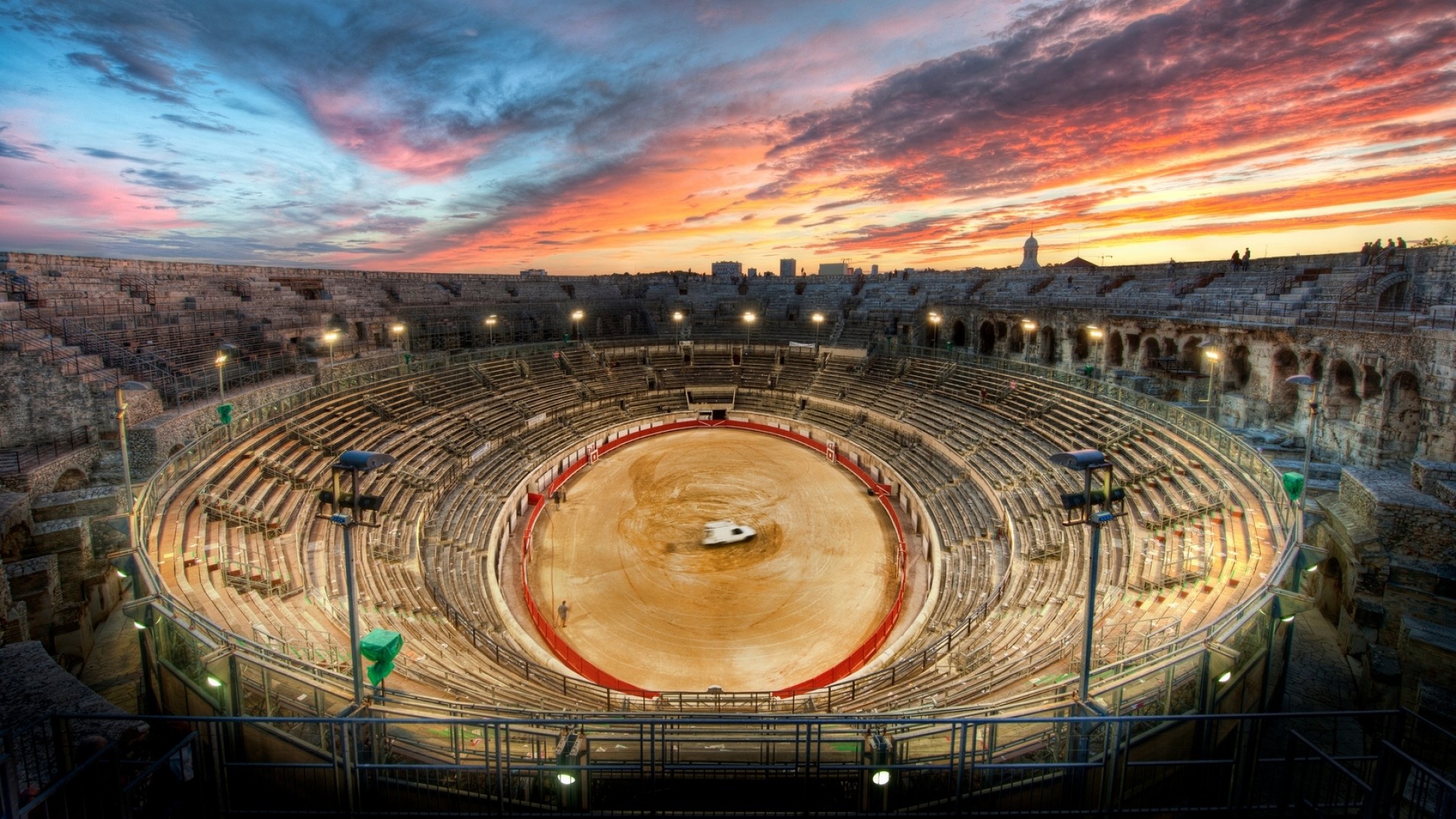 Anfiteatro, Tramonto, Full HD, wallpaper per portatile