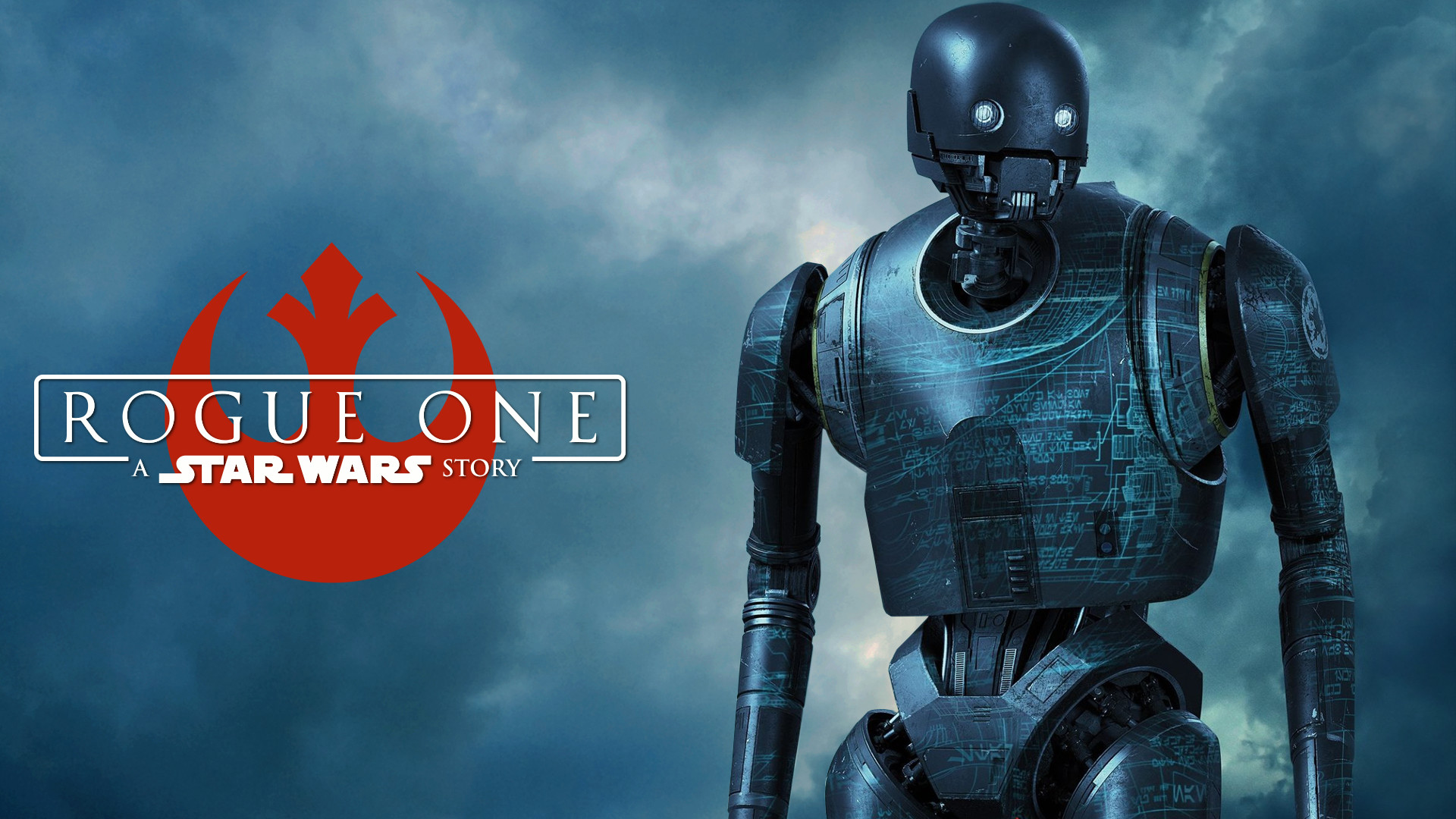 K-2SO, Rogue One: A Star Wars Story, Simbolo dell'Alleanza Ribelle, Droide, sfondo Full HD per portatile