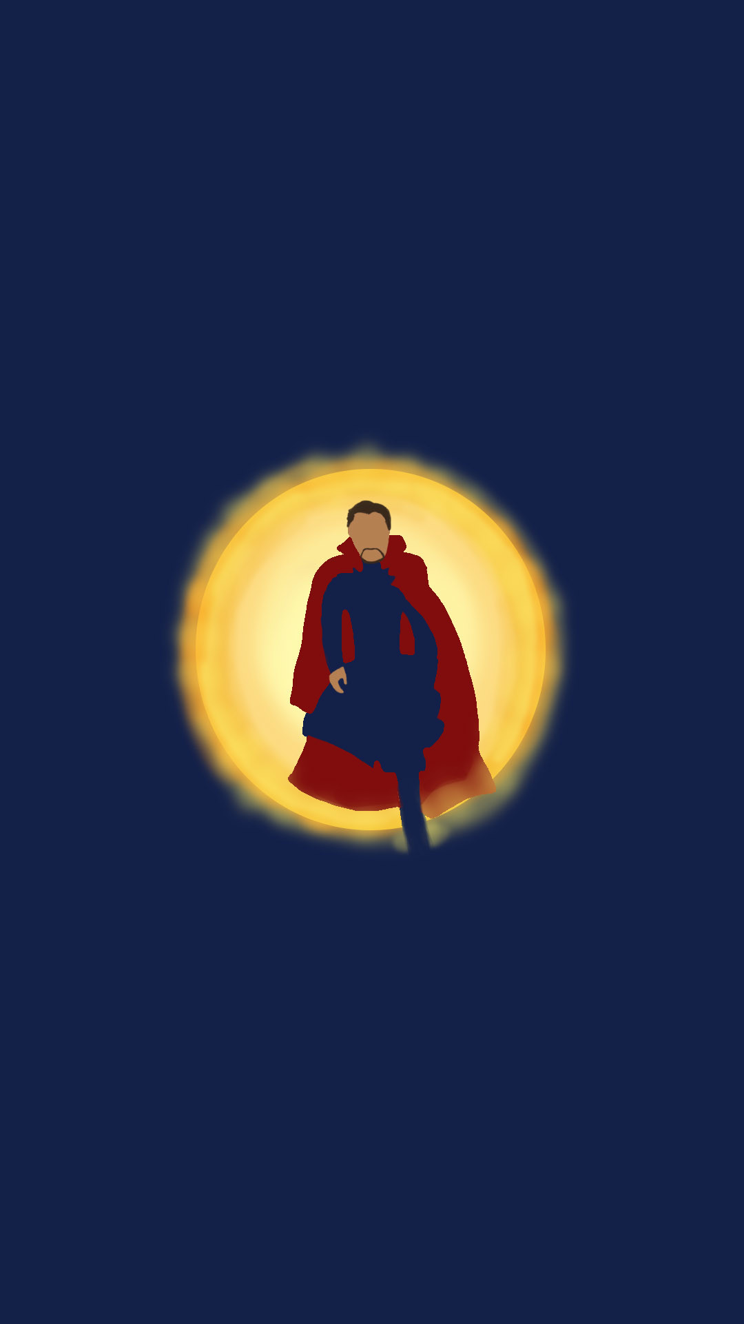 Doctor Strange, Minimalismo, Cerchio, Sfondo blu, 1080x1920, schermata di blocco iPhone