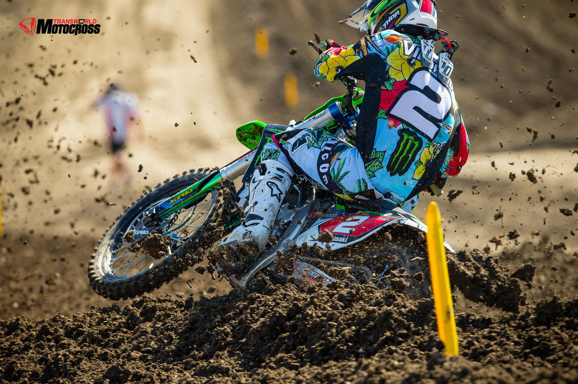 Kawasaki, Motocross, Monster Energy, Numero 2, Full HD, sfondo Windows 11