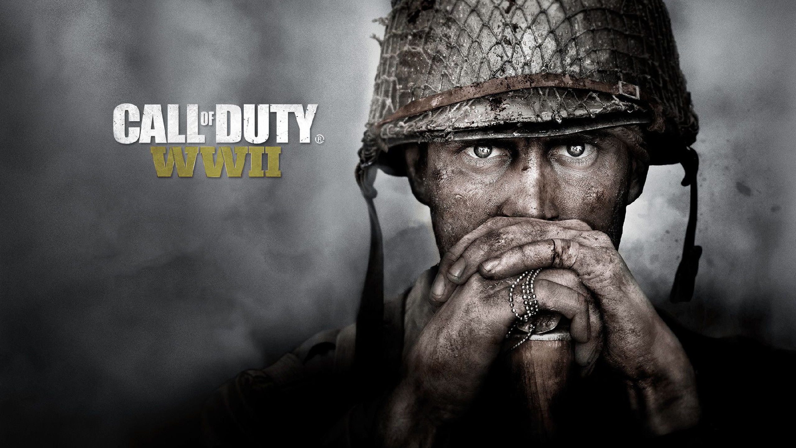 Call of Duty: WWII, Soldato, Elmetto, Primo piano, 2K, sfondo per portatile
