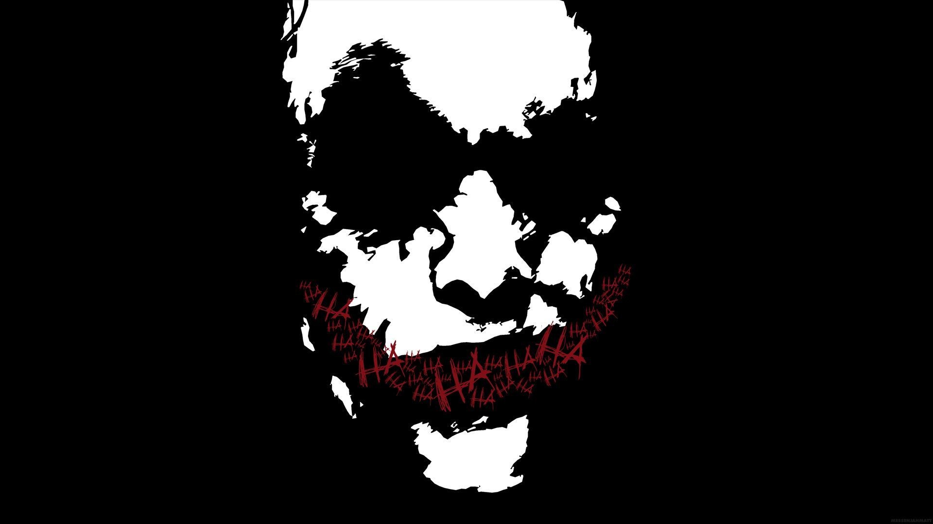 Joker, Il cavaliere oscuro, Bianco e nero, Minimalista, Full HD 1080p, sfondo desktop