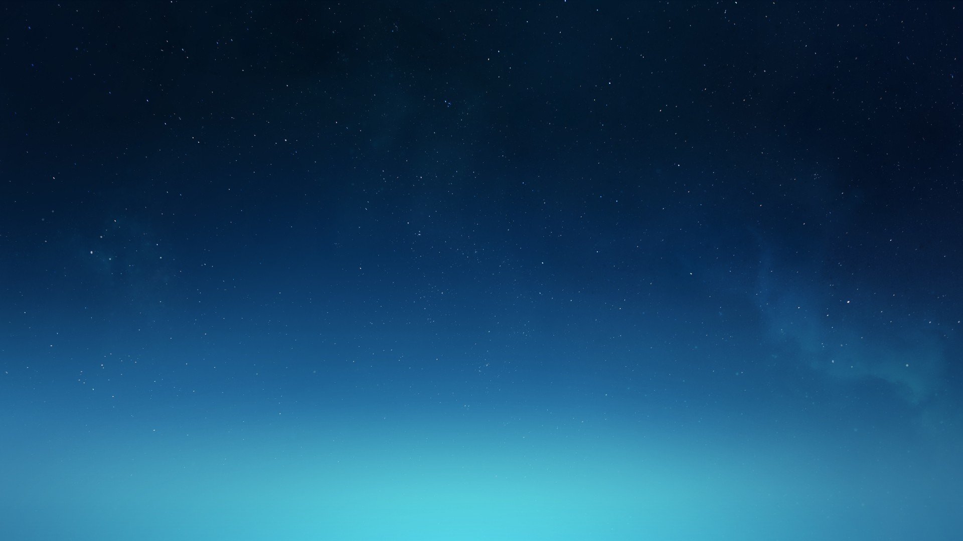 Cielo stellato, Gradiente blu, Notte, Turchese, Minimalismo, 1920x1080, sfondo per PC