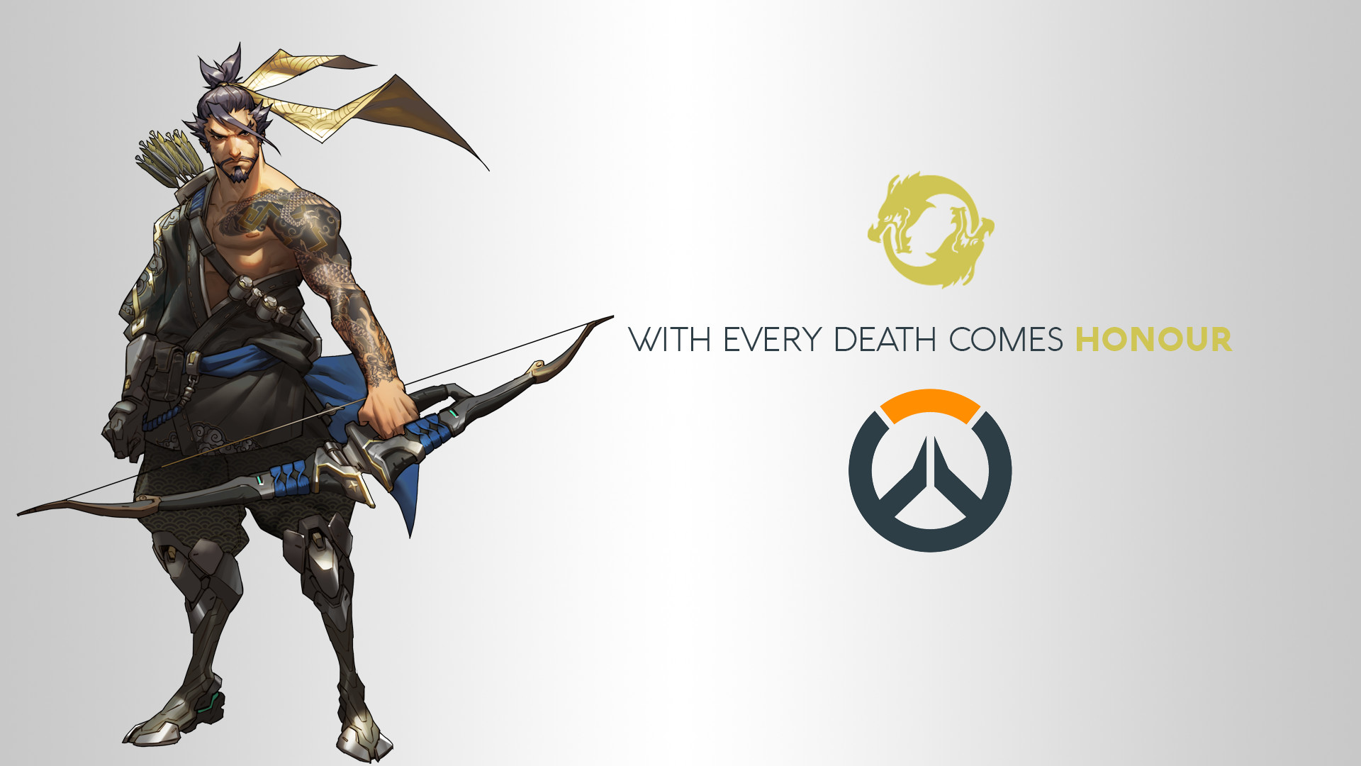 Overwatch, Hanzo, With Every Death Comes Honour, Arco, Full HD, sfondo Windows 11