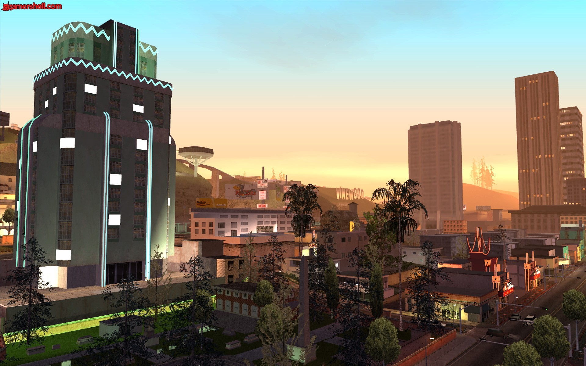 Los Santos, GTA San Andreas, Città, Tramonto, Full HD, wallpaper per computer