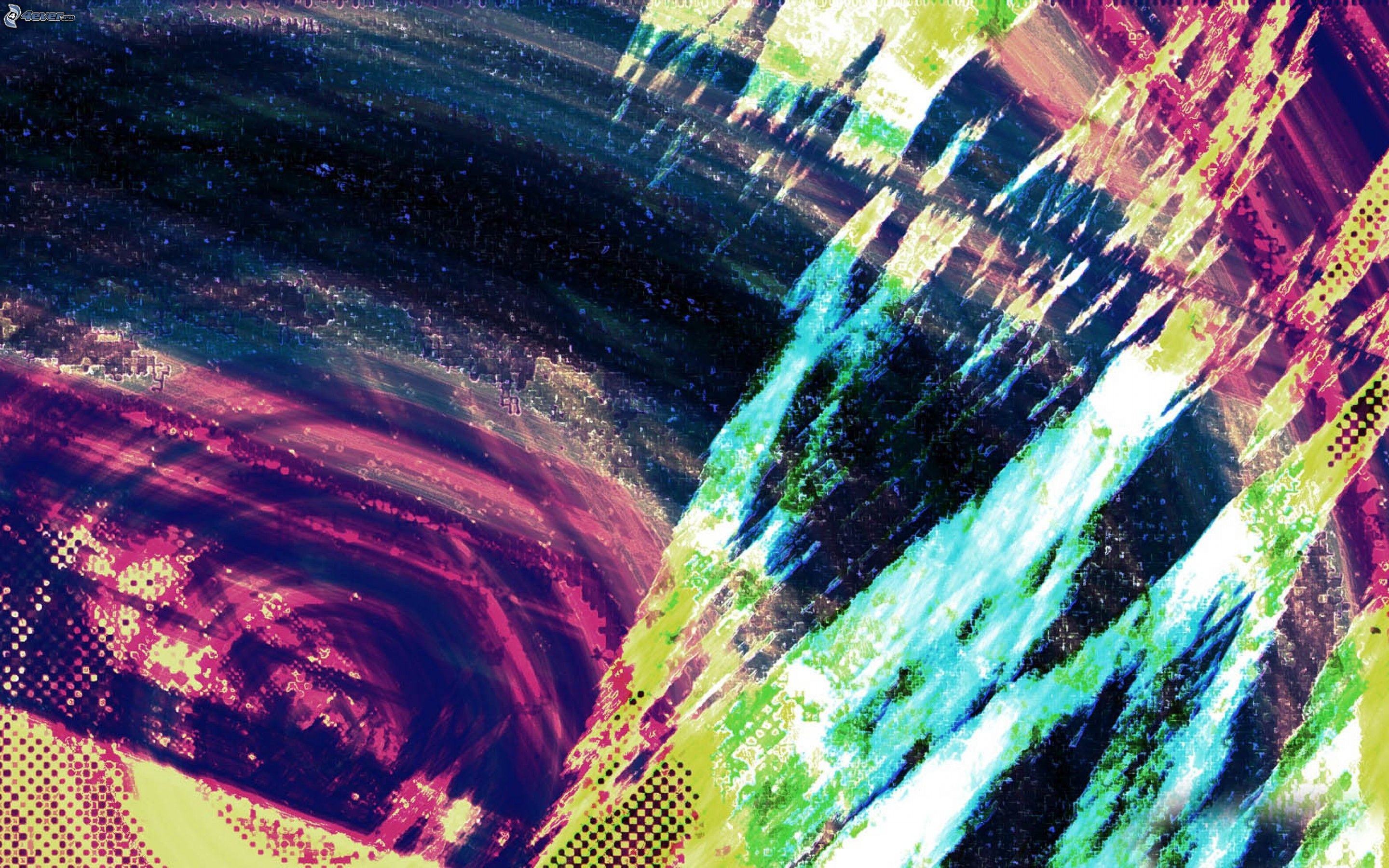 Glitch, Astratto, Blu scuro, 2880x1800, sfondo MacBook Pro