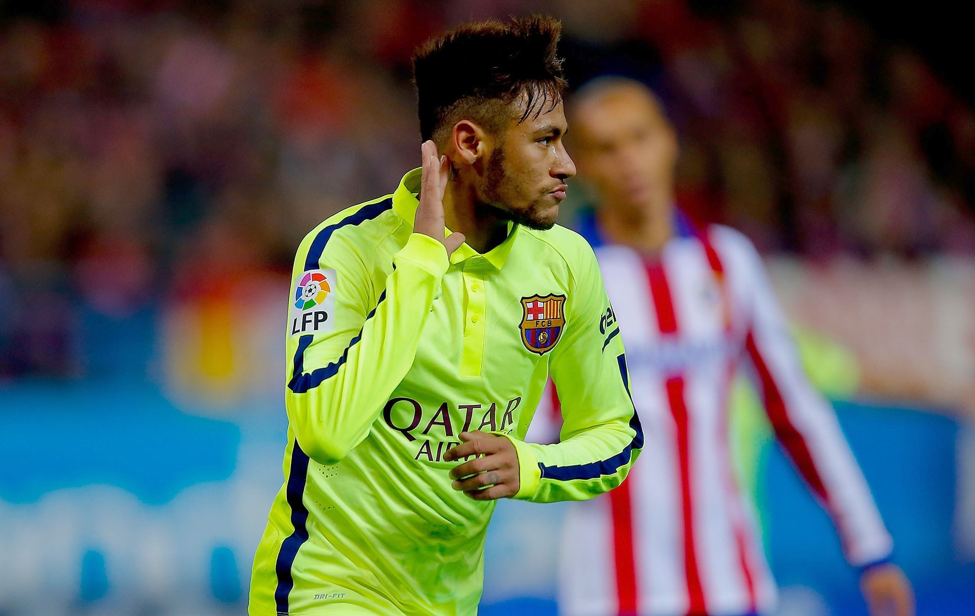 Neymar, FC Barcelona, Maglia fluo, Stadio, 2000x1264, sfondo MacBook Pro