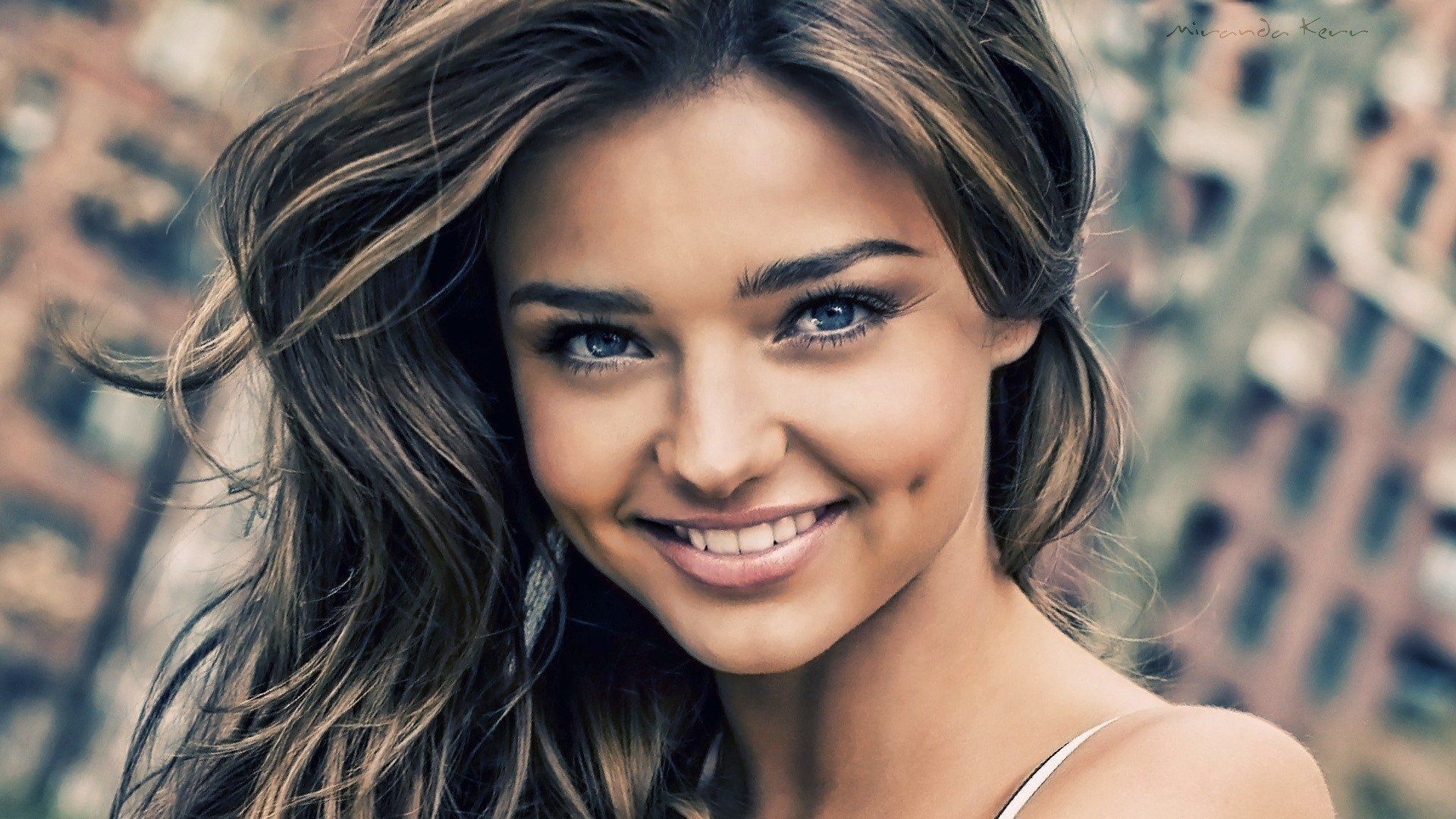 Miranda Kerr, Sorriso, Primo piano, Ritratto, 1920x1080, sfondo per PC