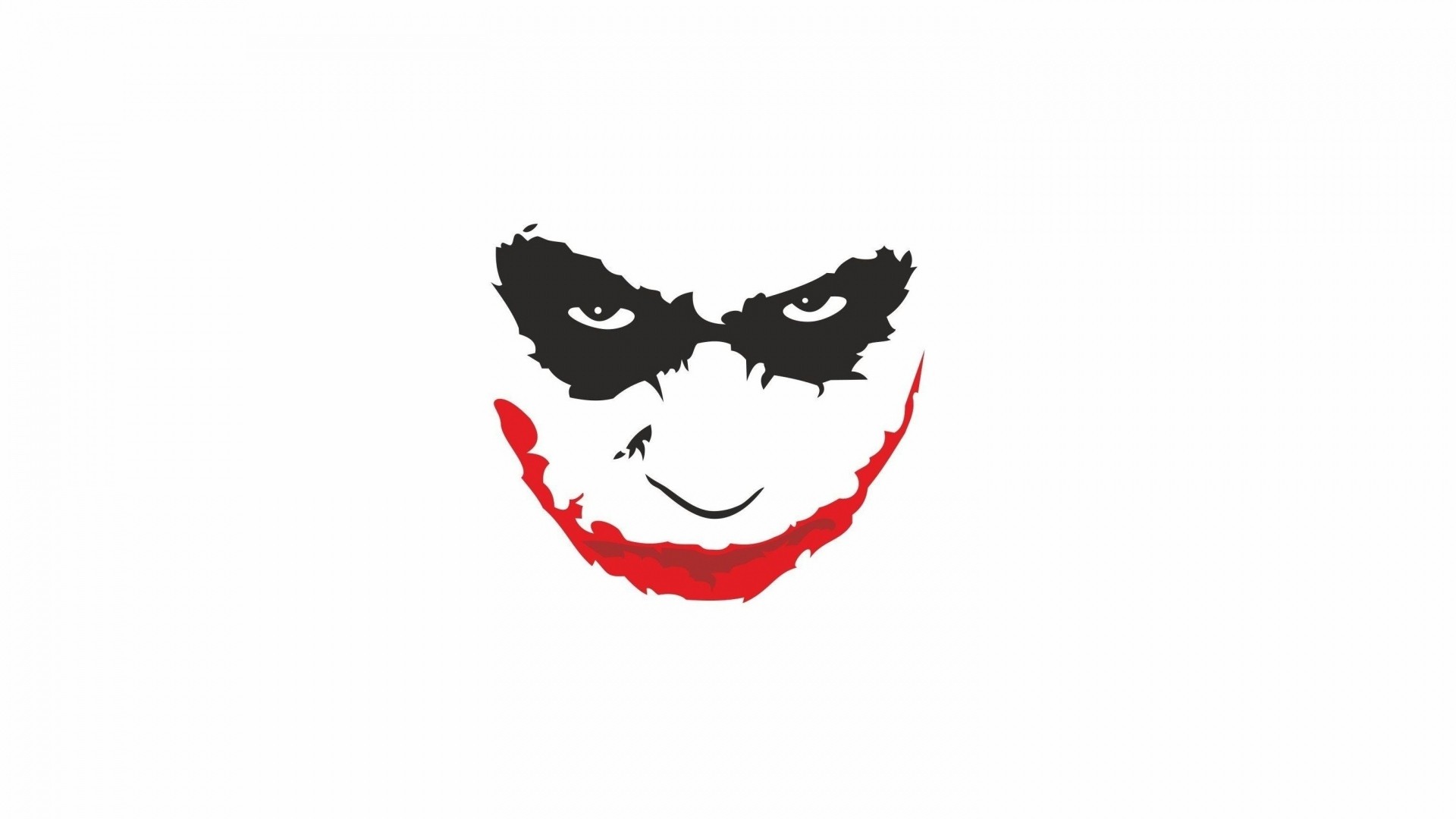 Joker, Minimalismo, Sorriso, Sfondo bianco, 1920x1080, wallpaper desktop