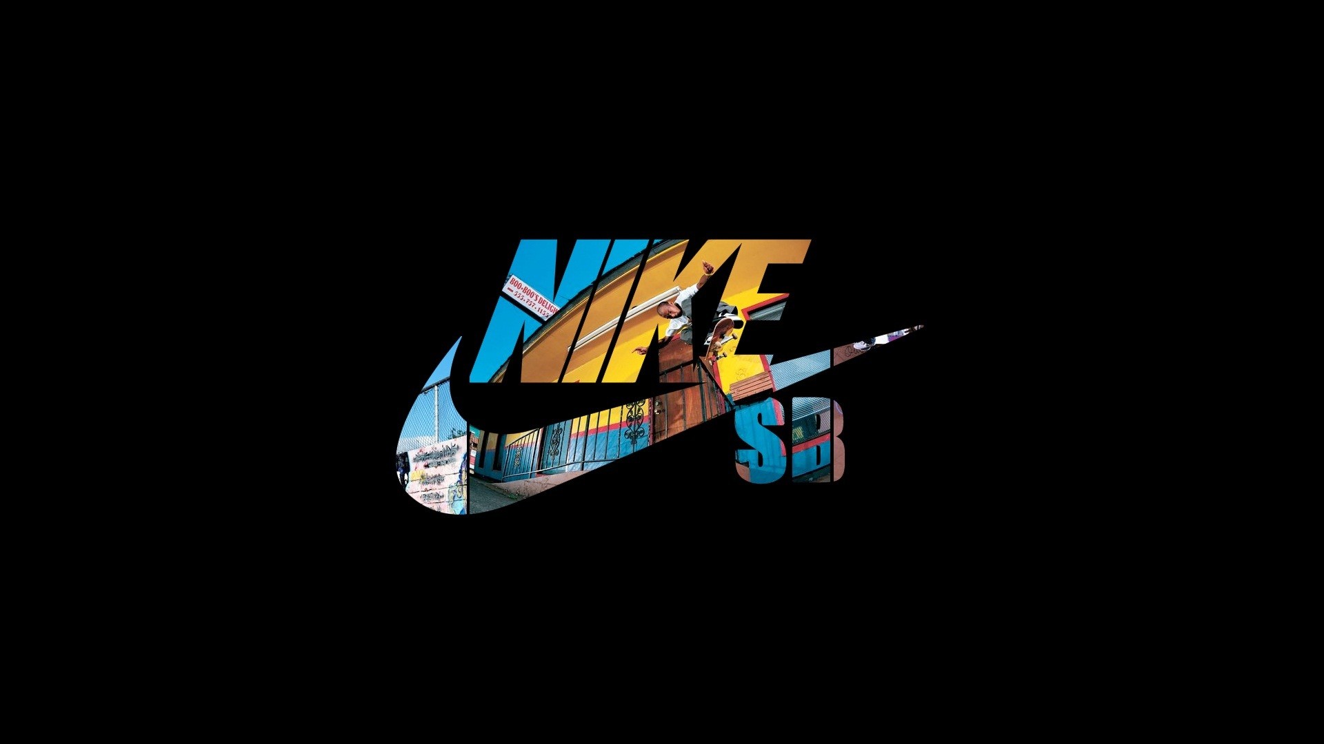 Nike SB, Nike, Logo, Sfondo nero, 1920x1080, wallpaper desktop