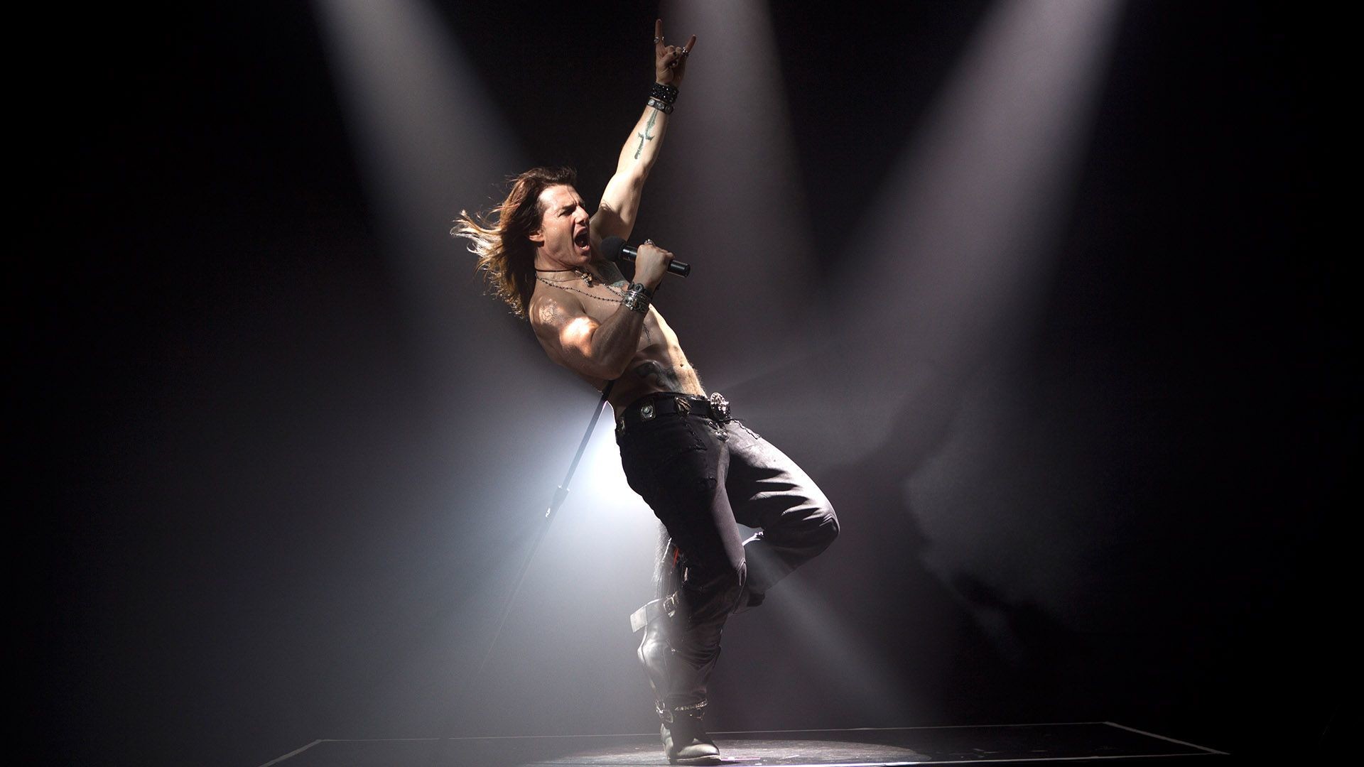 Rock of Ages, Tom Cruise, Cantante rock, Palco, Riflettori, 1920x1080, sfondo per PC