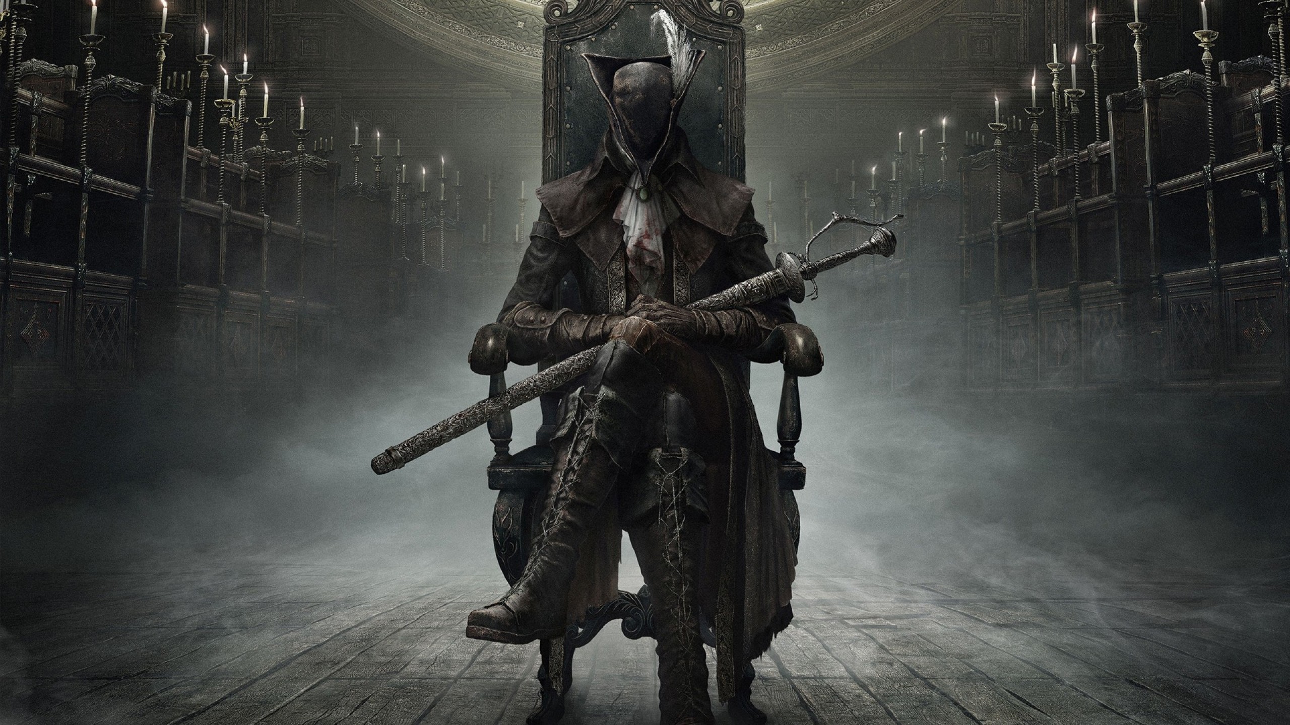 Bloodborne, Hunter, Trono, Videogiochi, 2K, wallpaper desktop