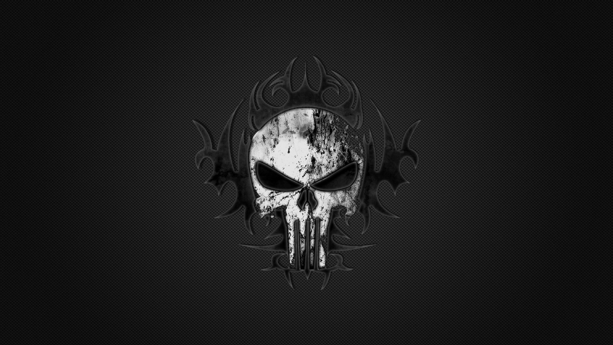 Teschio del Punitore, The Punisher, Tribale, Fibra di carbonio, Full HD, sfondo per PC