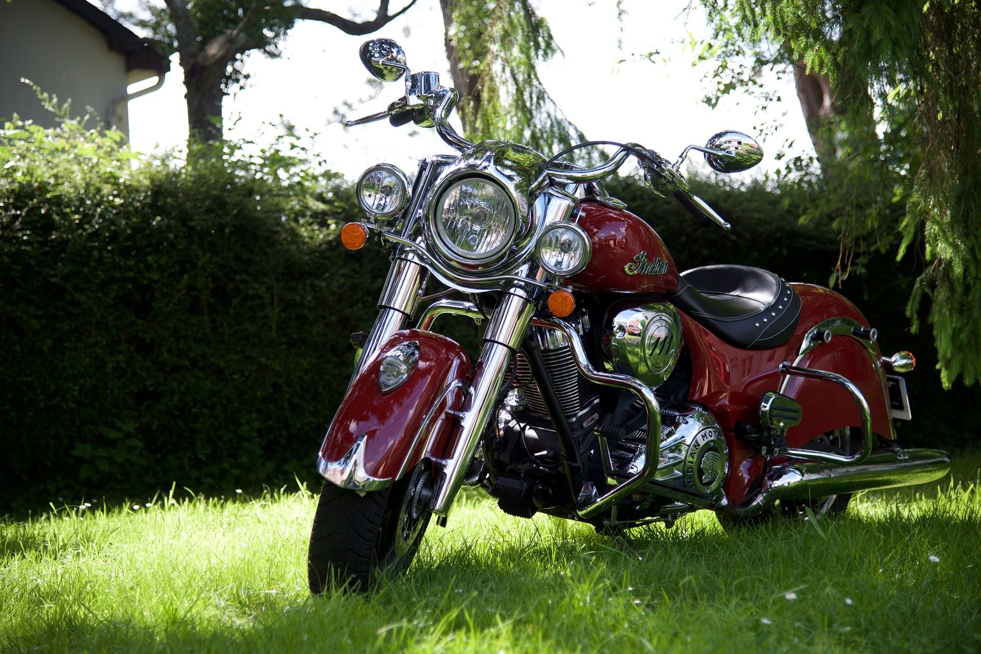 Indian Chief, Cruiser, Prato, Moto d'epoca, Full HD, sfondo desktop