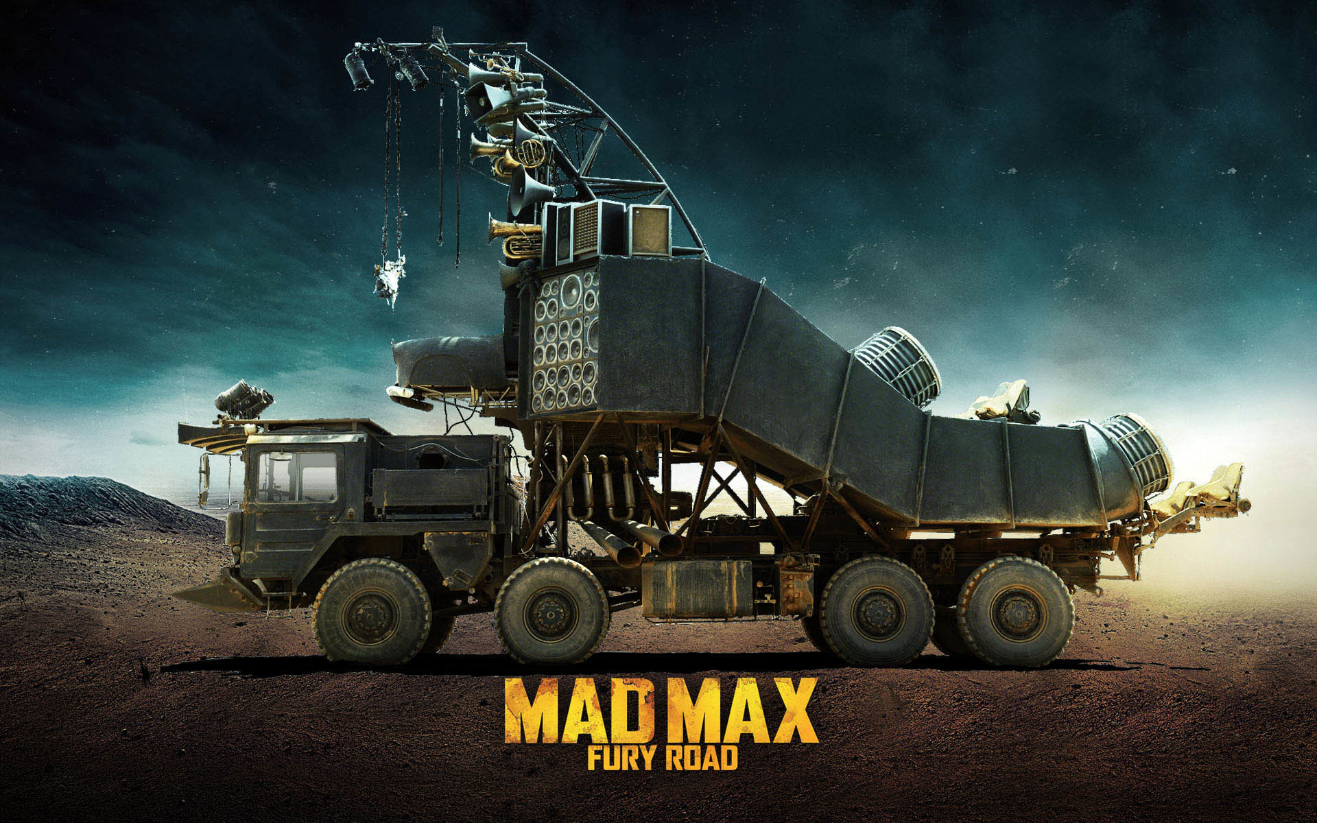 Mad Max: Fury Road, Doof Wagon, Veicolo, Logo, 16:10 Full HD, sfondo widescreen