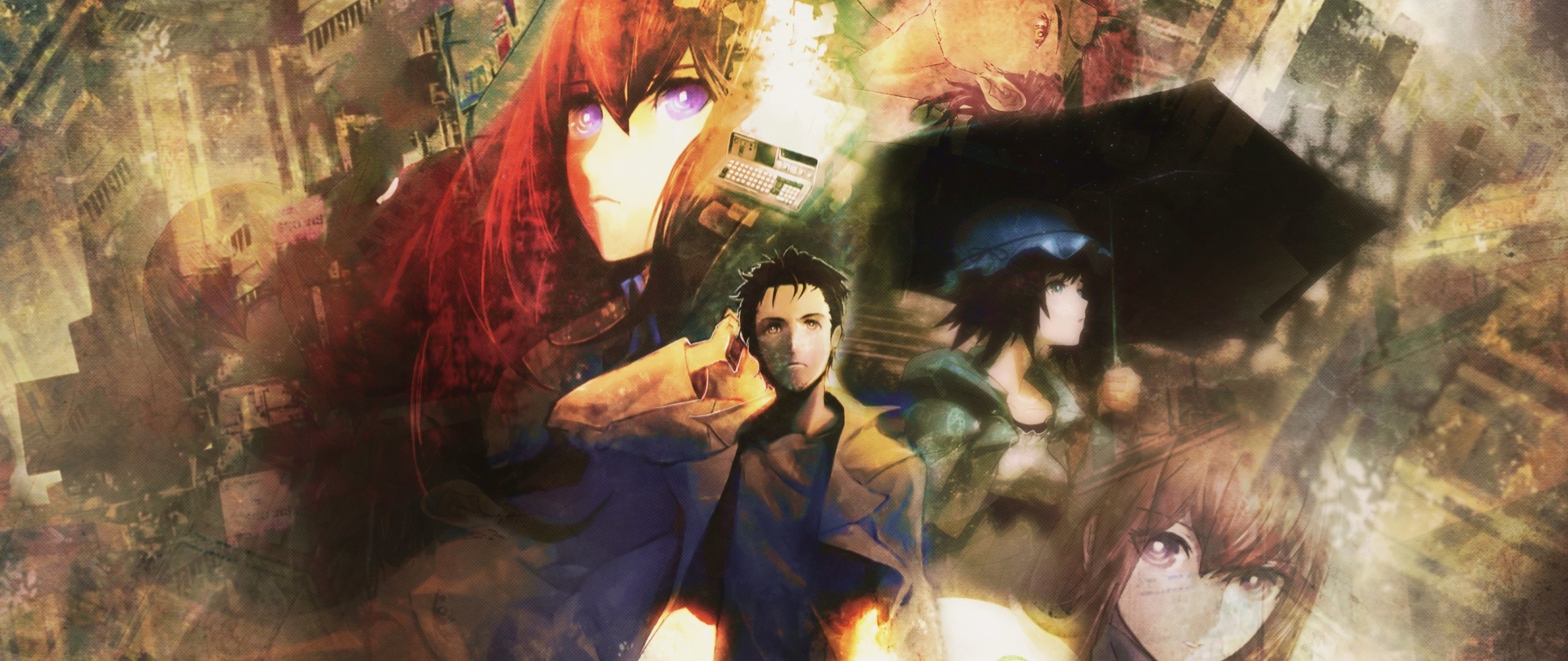 Steins;Gate, Kurisu Makise, Rintaro Okabe, Mayuri Shiina, Arte digitale, sfondo desktop 1080p