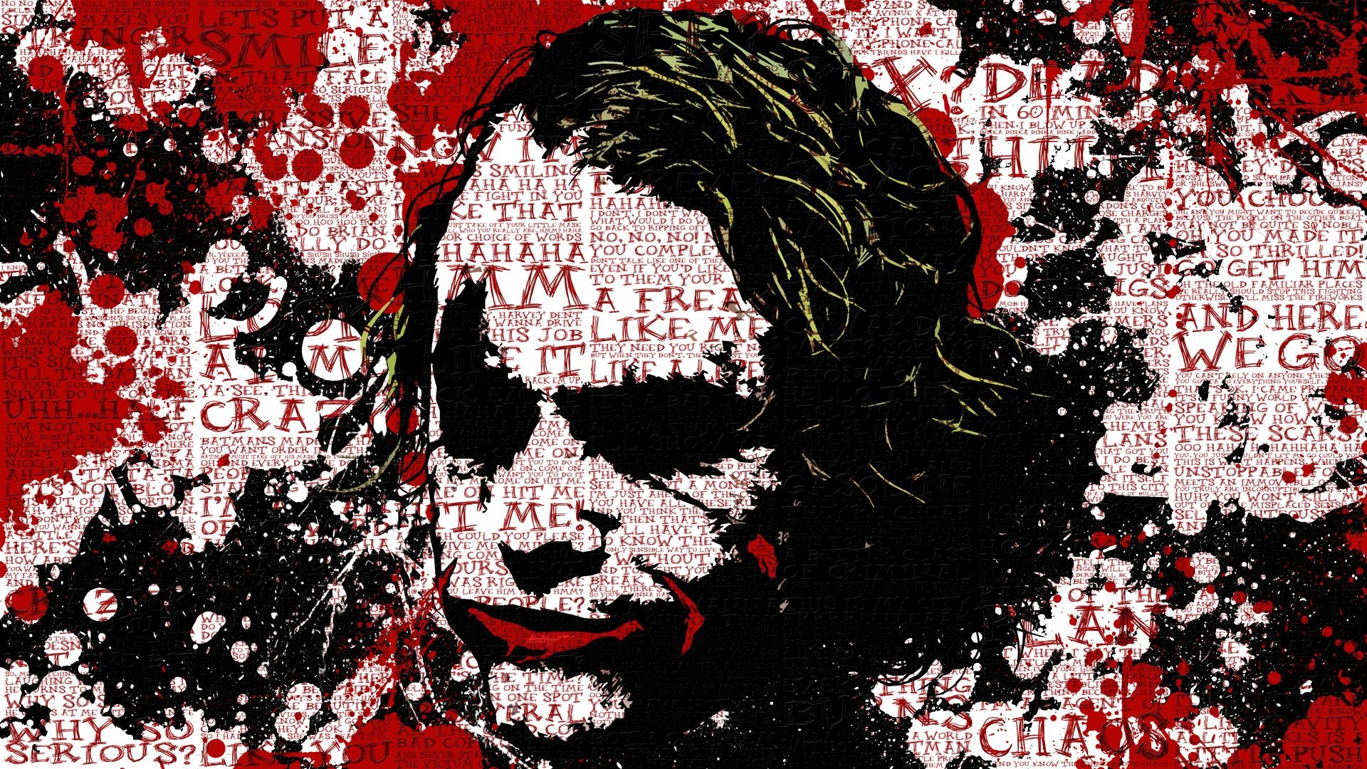Joker, Heath Ledger, Why So Serious?, Tipografia, Rosso, Full HD 1080p, sfondo desktop