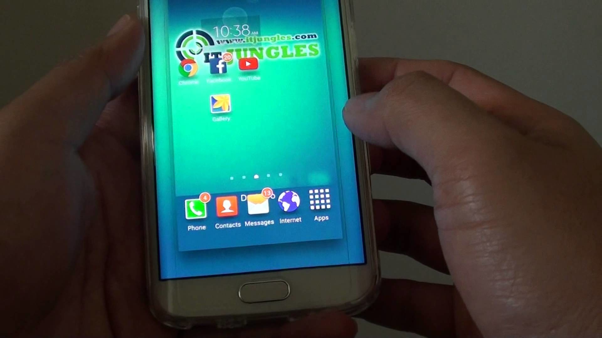 Samsung Galaxy S6 Edge, Smartphone, Mani, Schermata home, Full HD, sfondo Windows 11