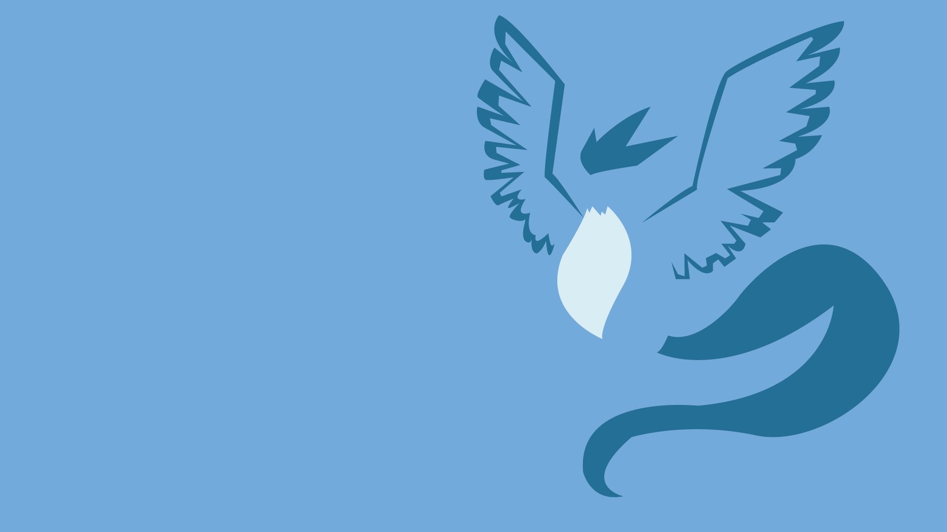 Team Mystic, Articuno, Pokémon GO, Minimalista, Full HD, sfondo per PC
