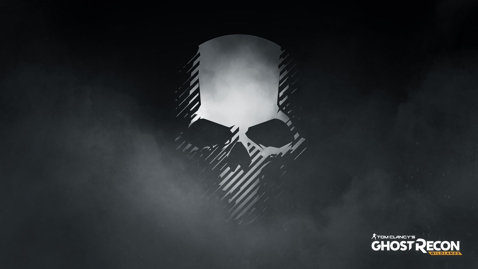 Tom Clancy's Ghost Recon Wildlands, Teschio, Logo, Grigio, 1920x1080, immagine di sfondo