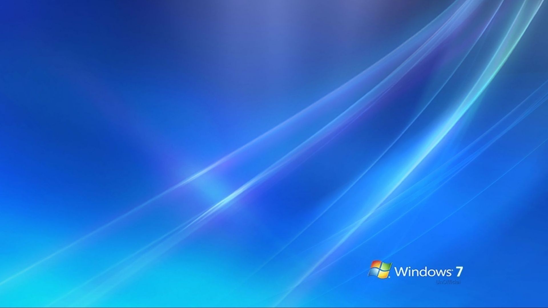 Windows 7, Onde luminose, Blu, 1920x1080, immagine di sfondo
