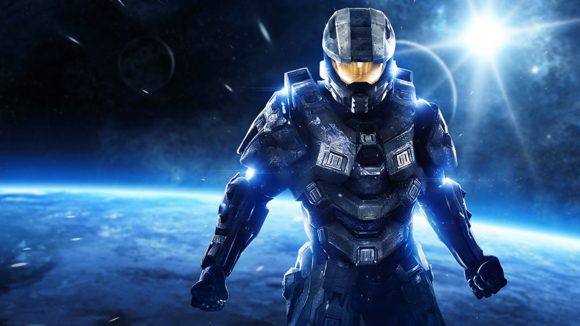 Master Chief, Halo 4, Halo, Pianeta, Spazio, Full HD, wallpaper desktop